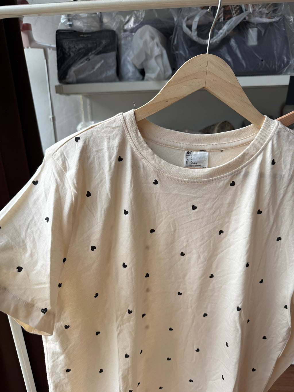 H&M NIGHT SET HEART PRINT