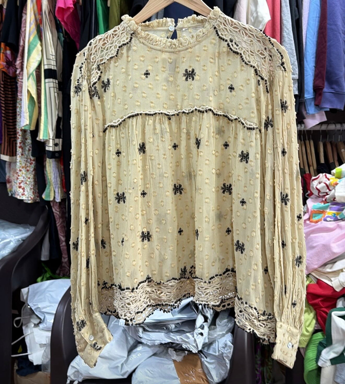 Zara sheer top