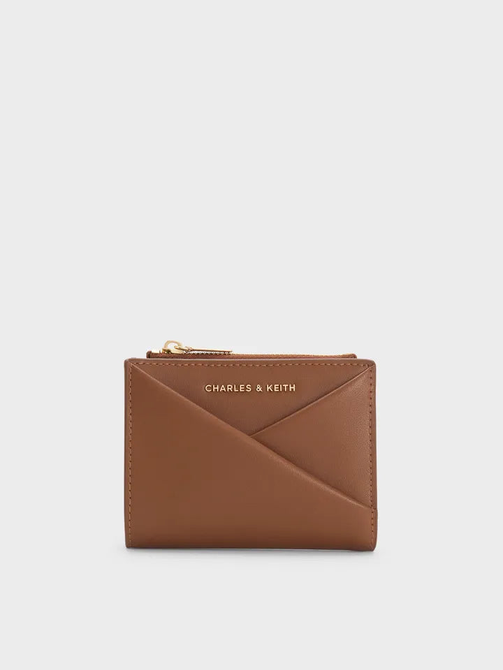 CHARLES AND KEITH midori geometric top zip wallet