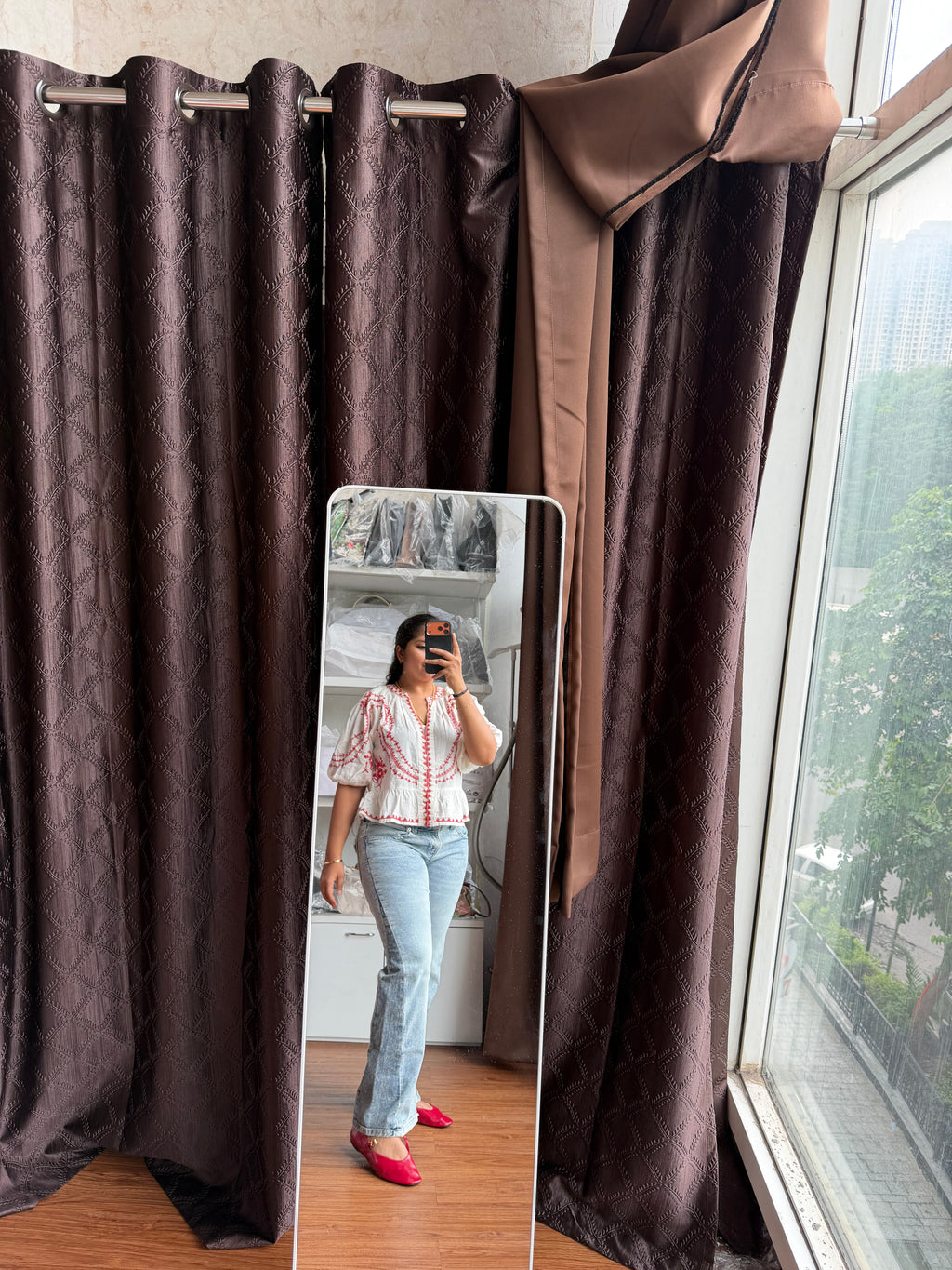 PROMOD EMBROIDERED TOP