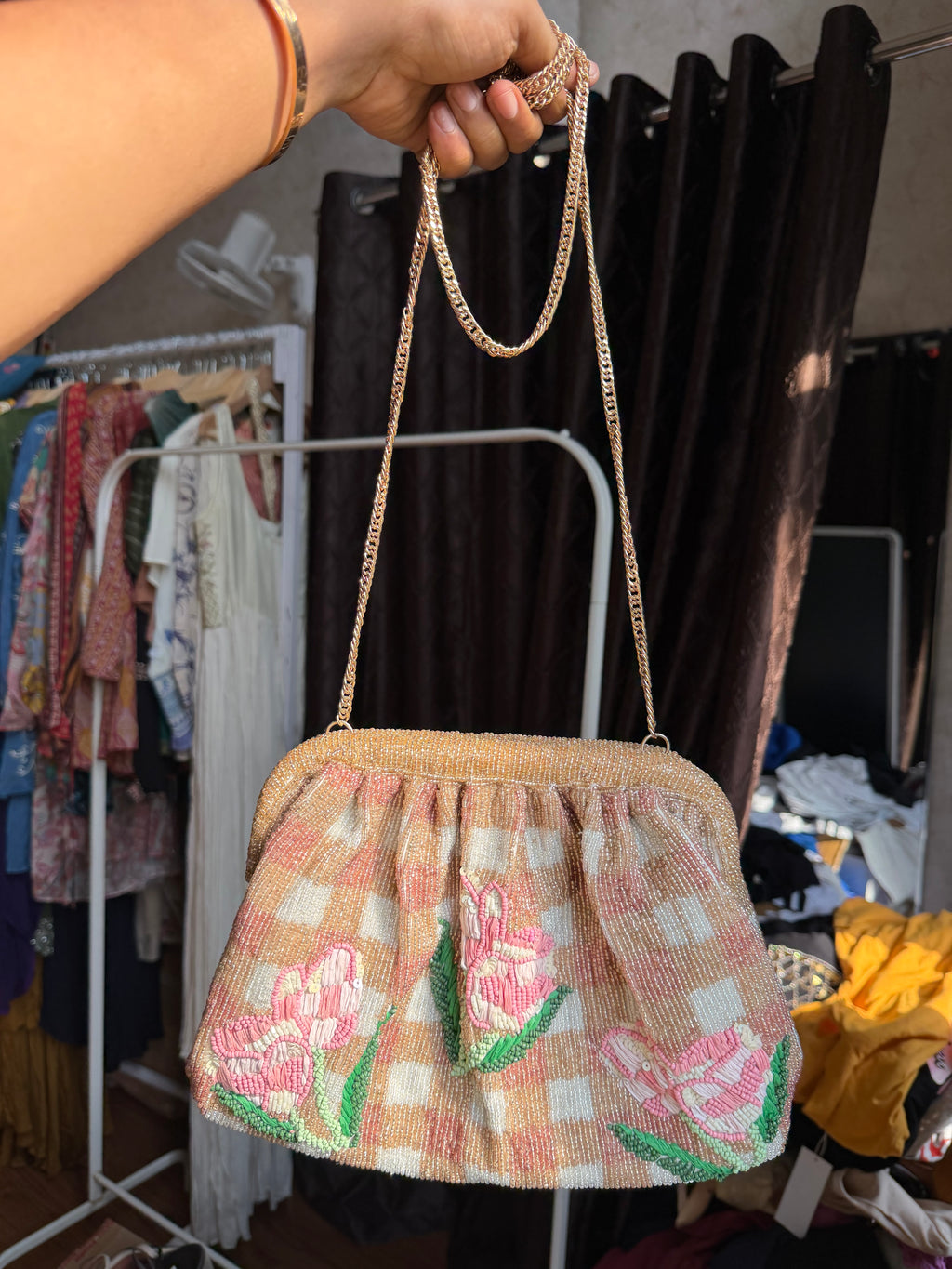 ANTHROPROLOGIE BEADED BAG
