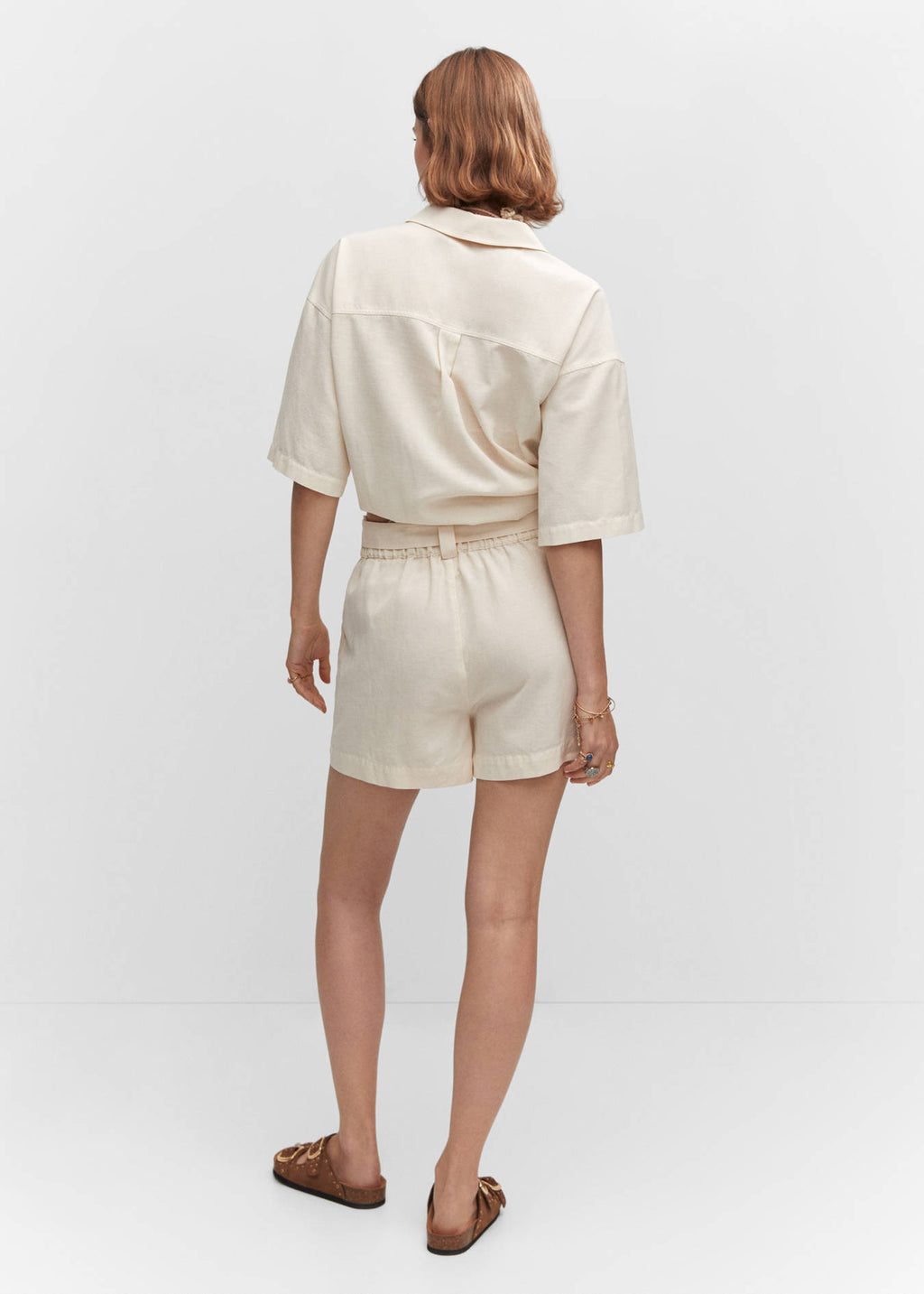MANGO LINEN SHORTS
