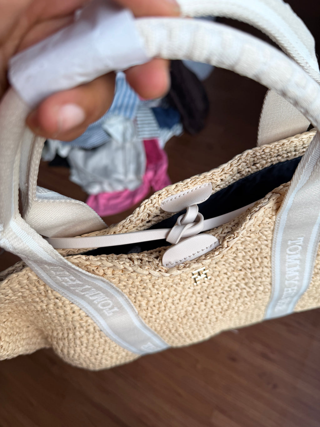 TOMMY HILFIGER BIG JUTE TOTE