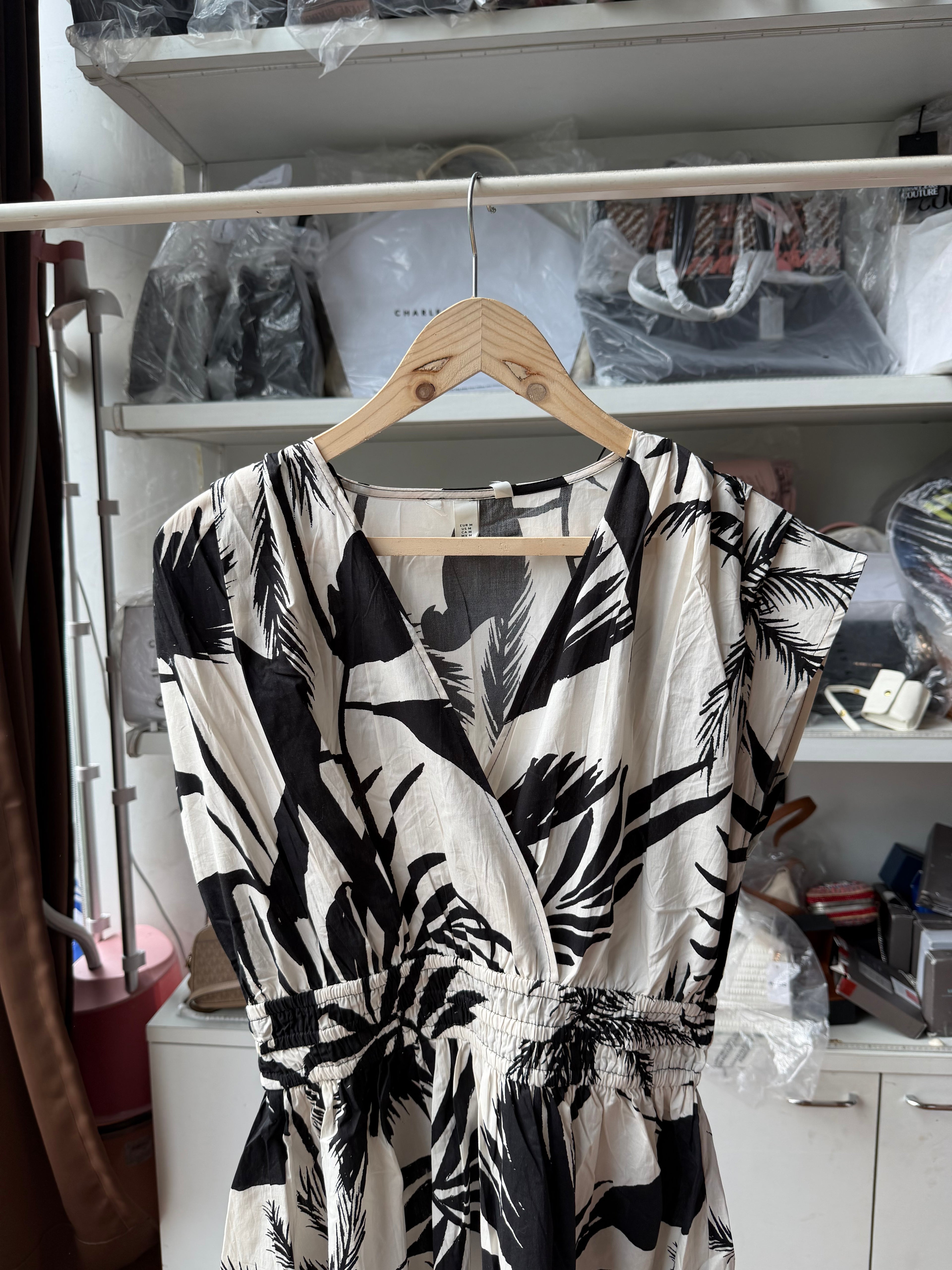 H&M smokey waist cotton dress