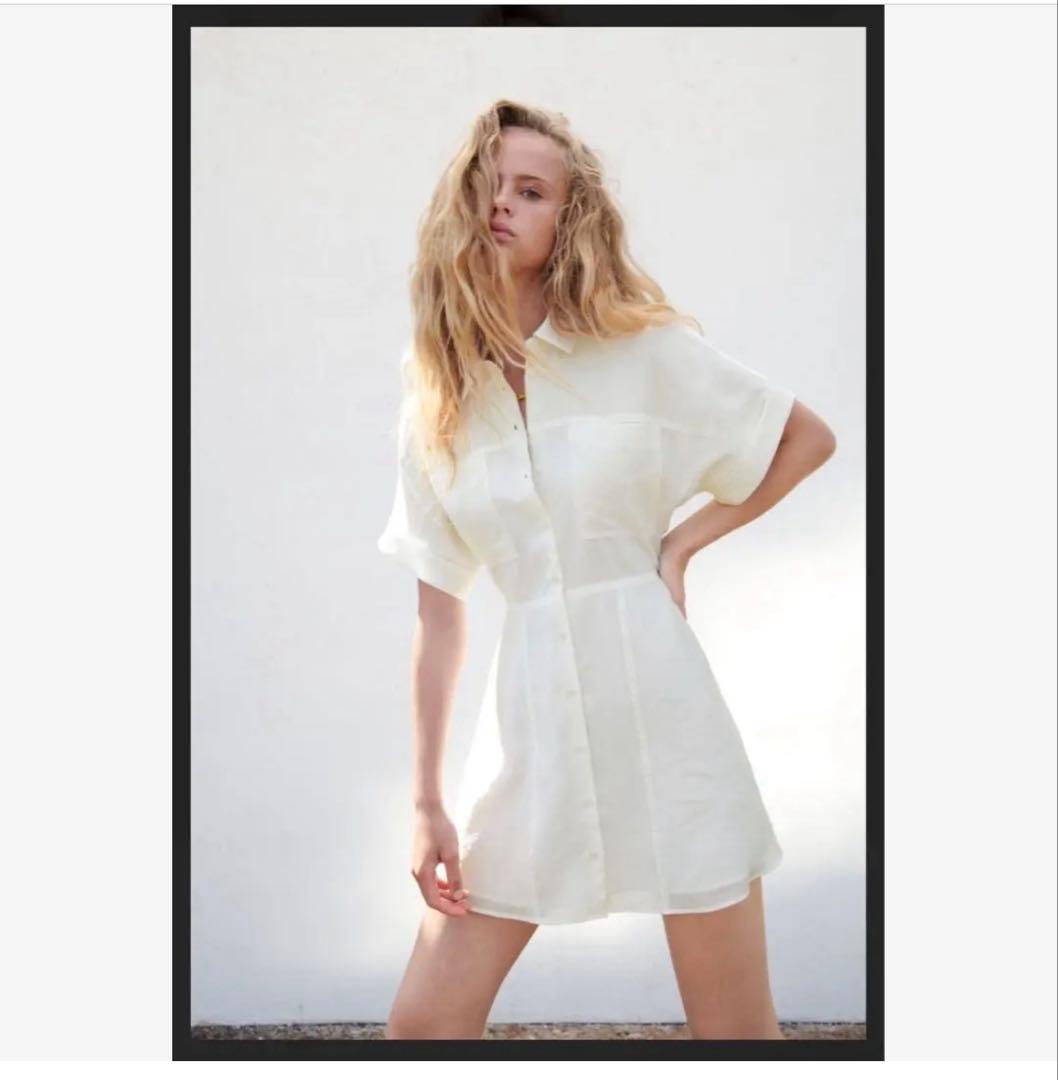 ZARA LINEN BLEND DRESS