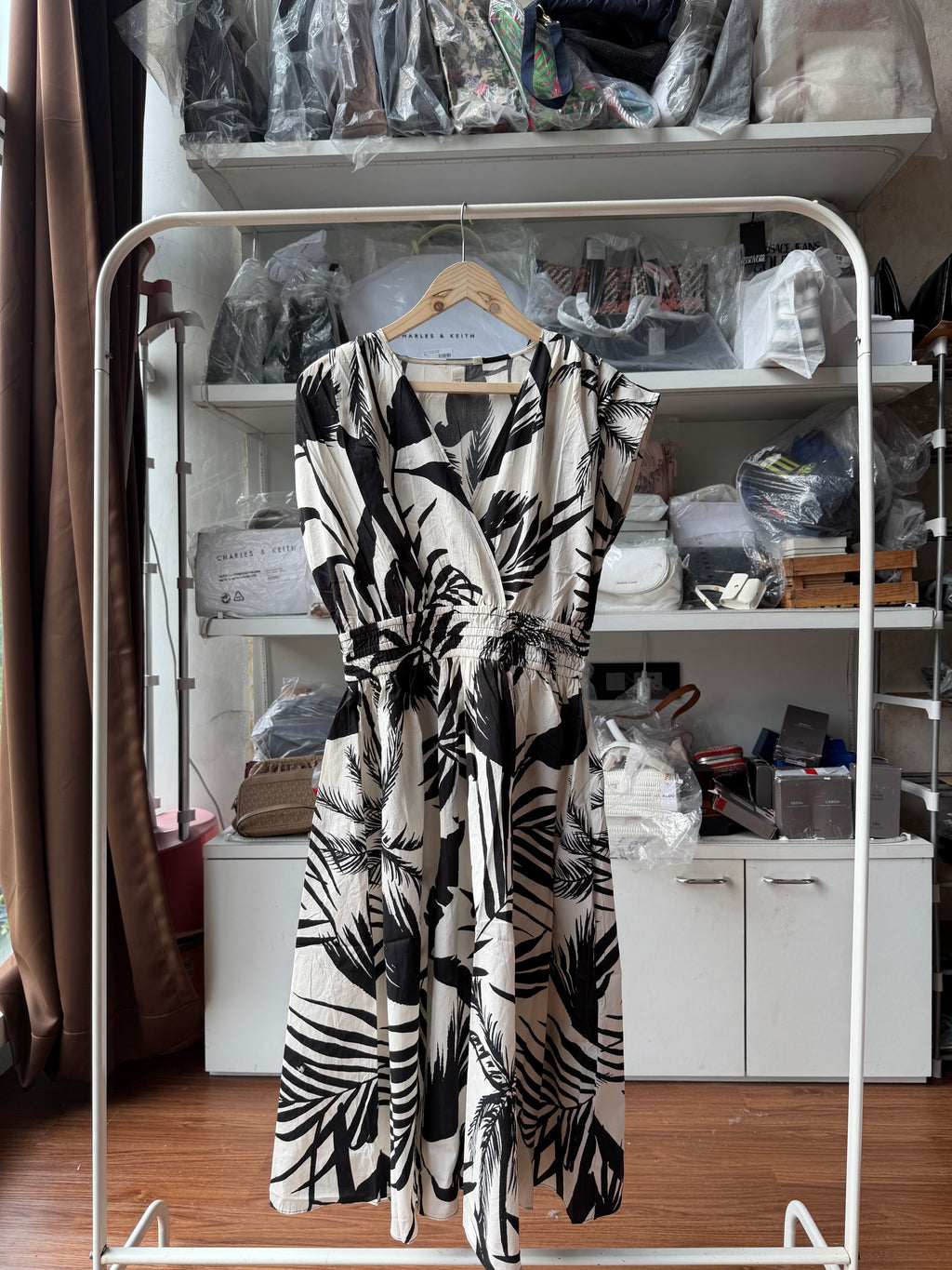H&M smokey waist cotton dress