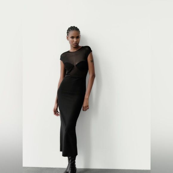 ZARA SEMI MESH DRESS