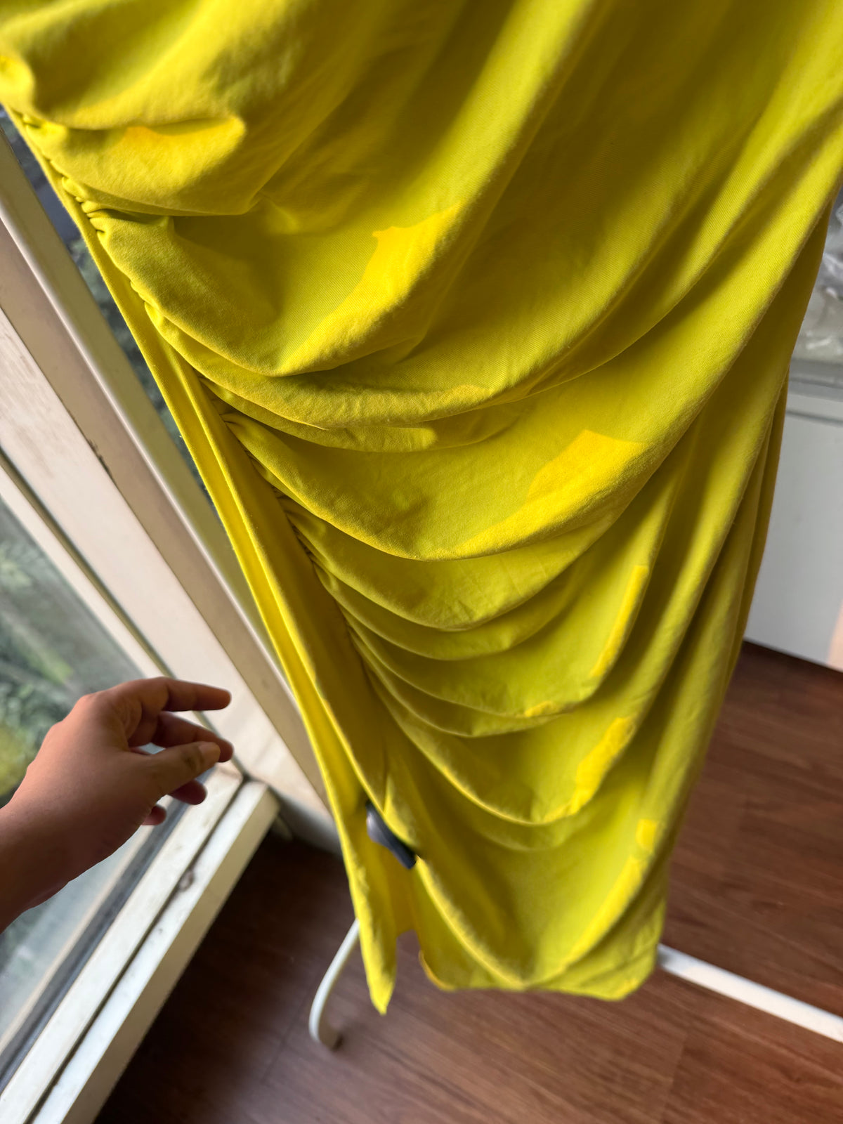 Zara ruched neon dress