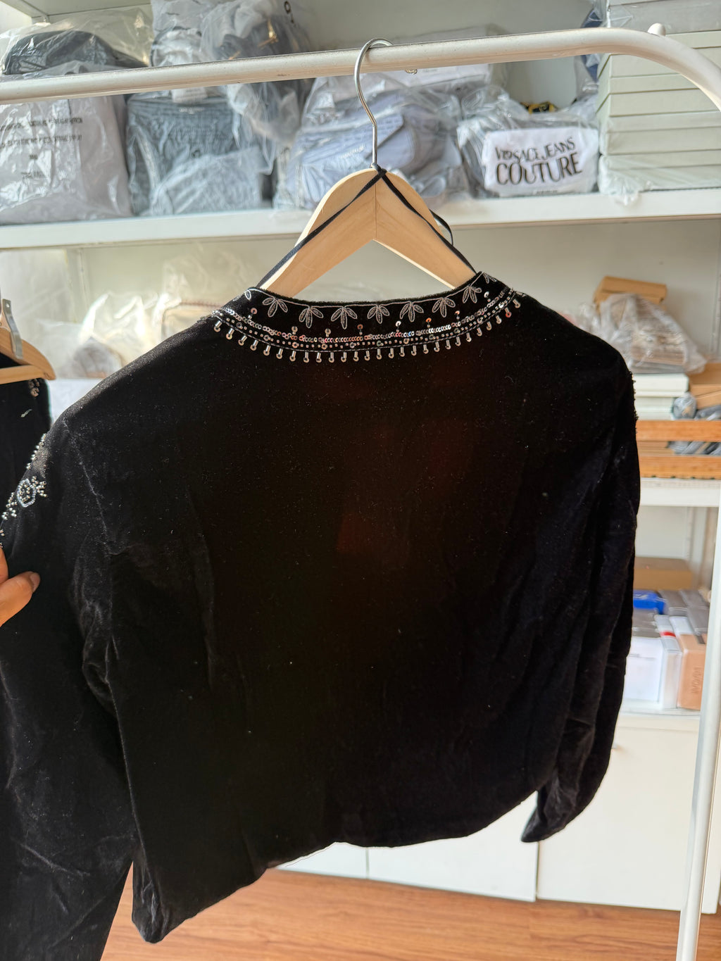 Zara velvet shrug