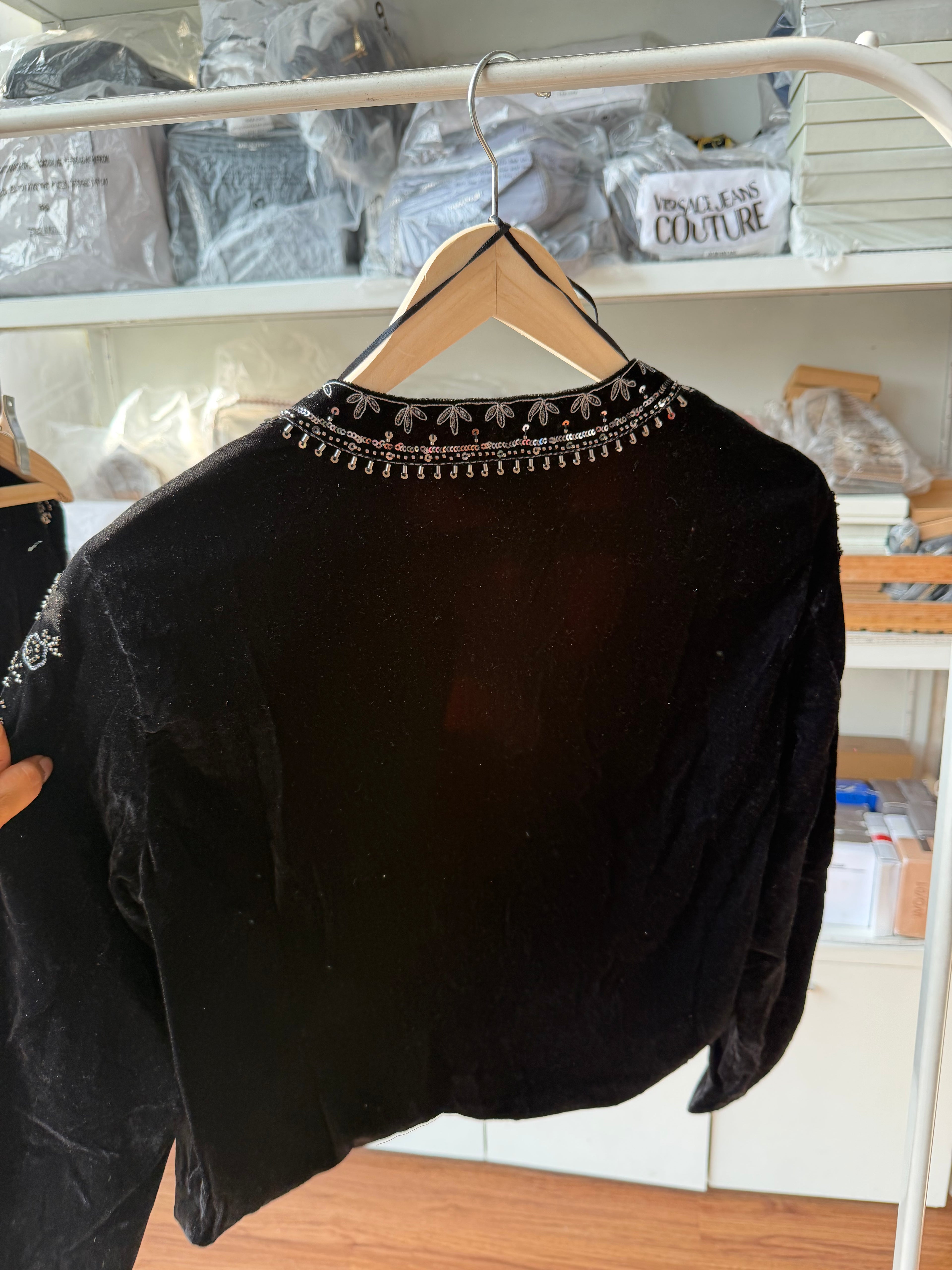 Zara velvet shrug
