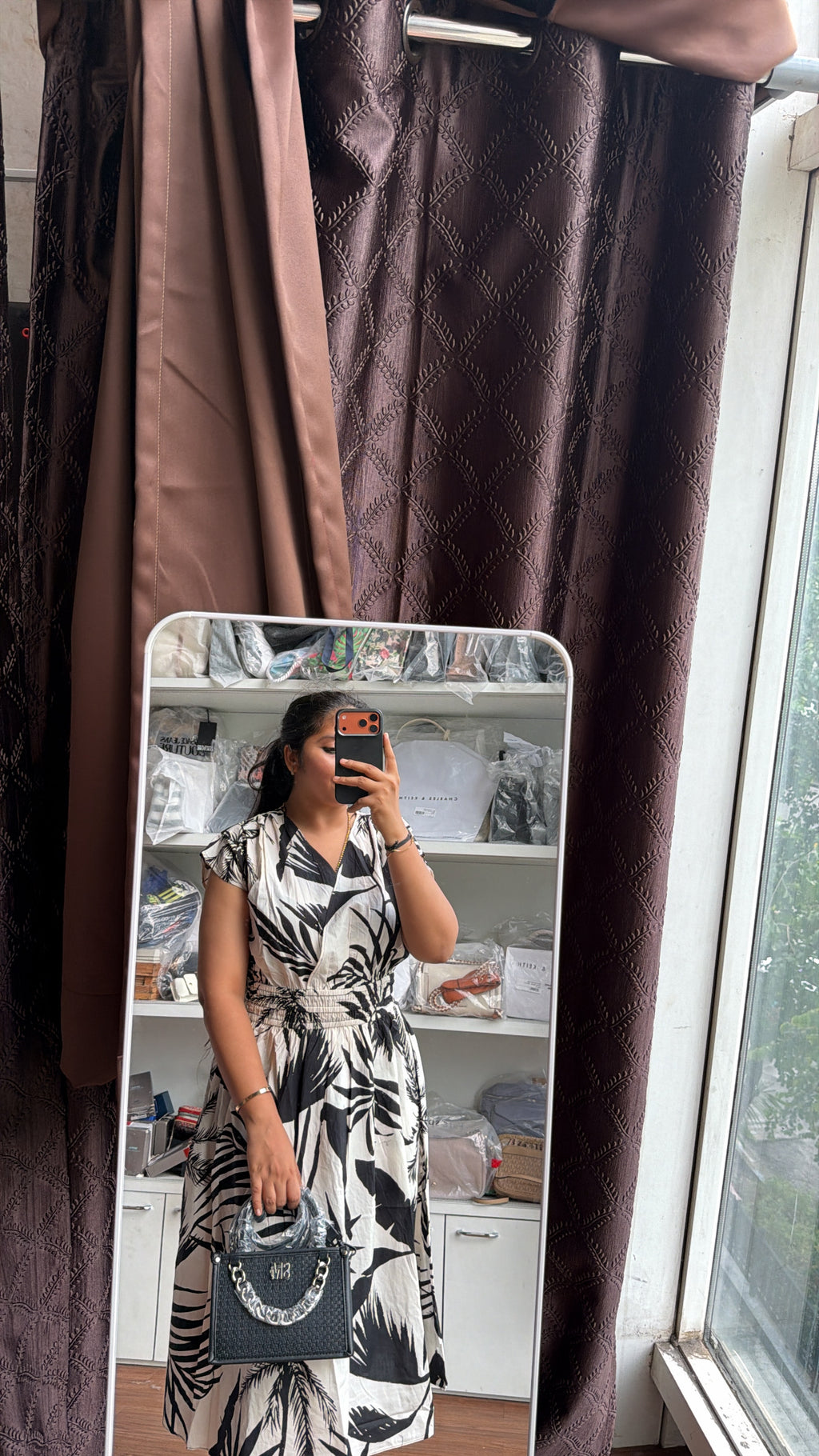 H&M smokey waist cotton dress