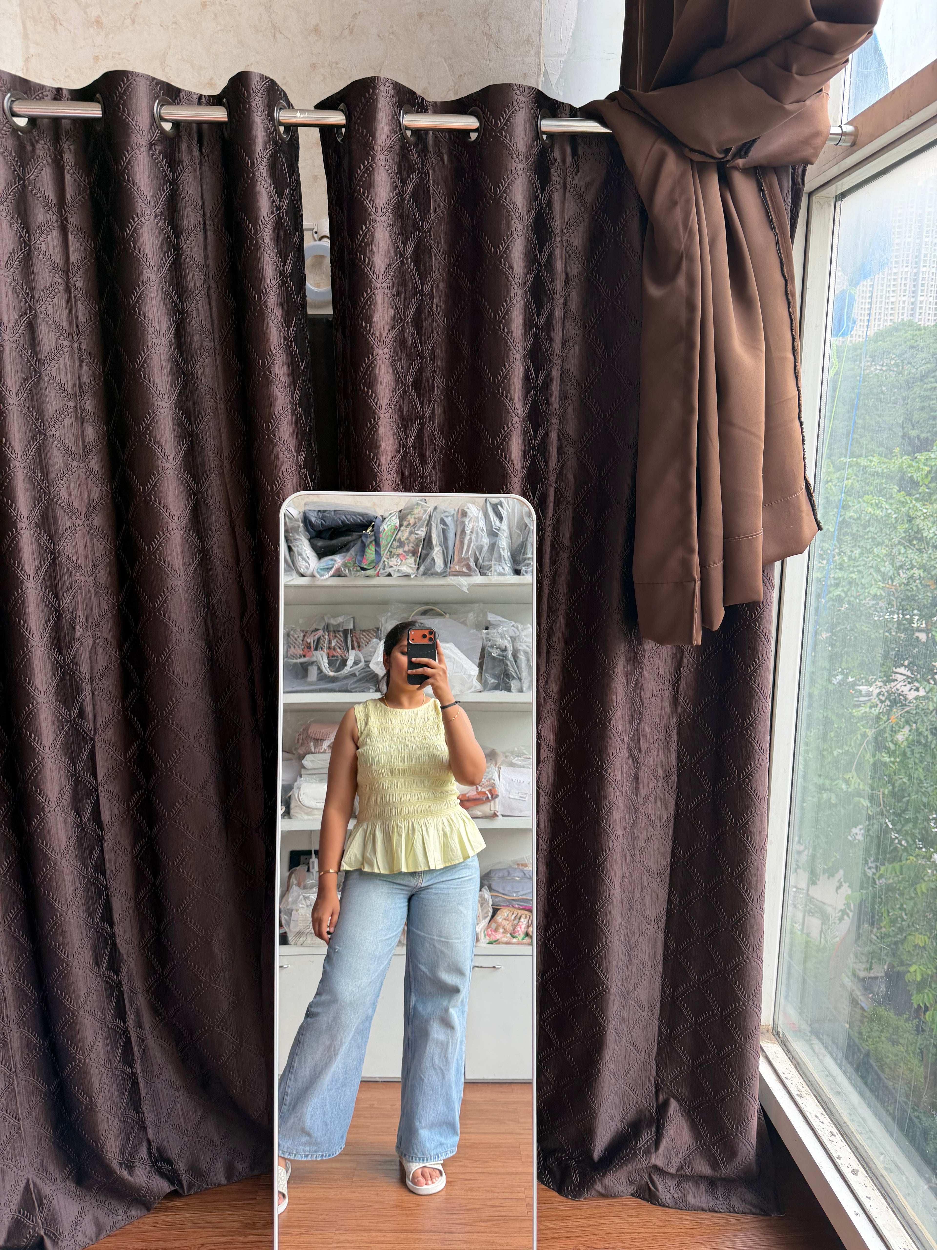 ARGOS BUTTER YELLOW SHIRRED TOP
