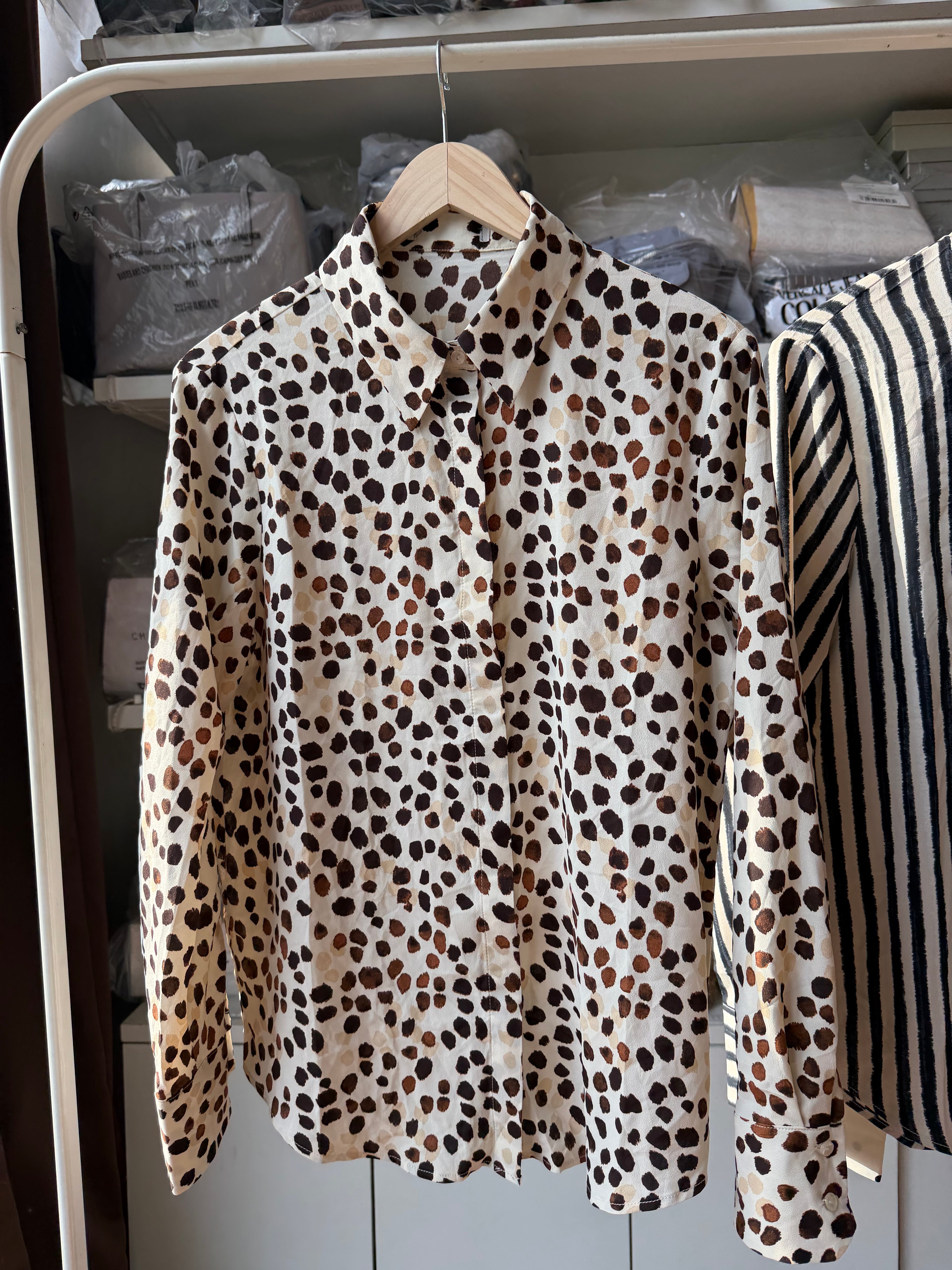 MANGO SHIRT SPOTS PRINT