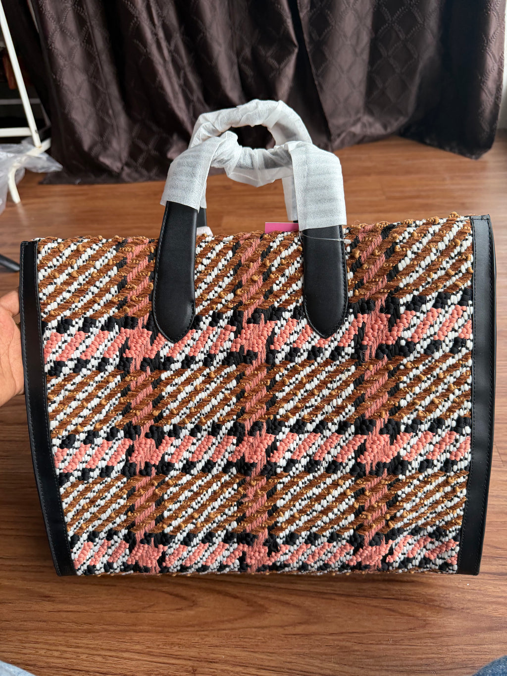 KATE SPADE Manhattan Plaid Large Tote Bag