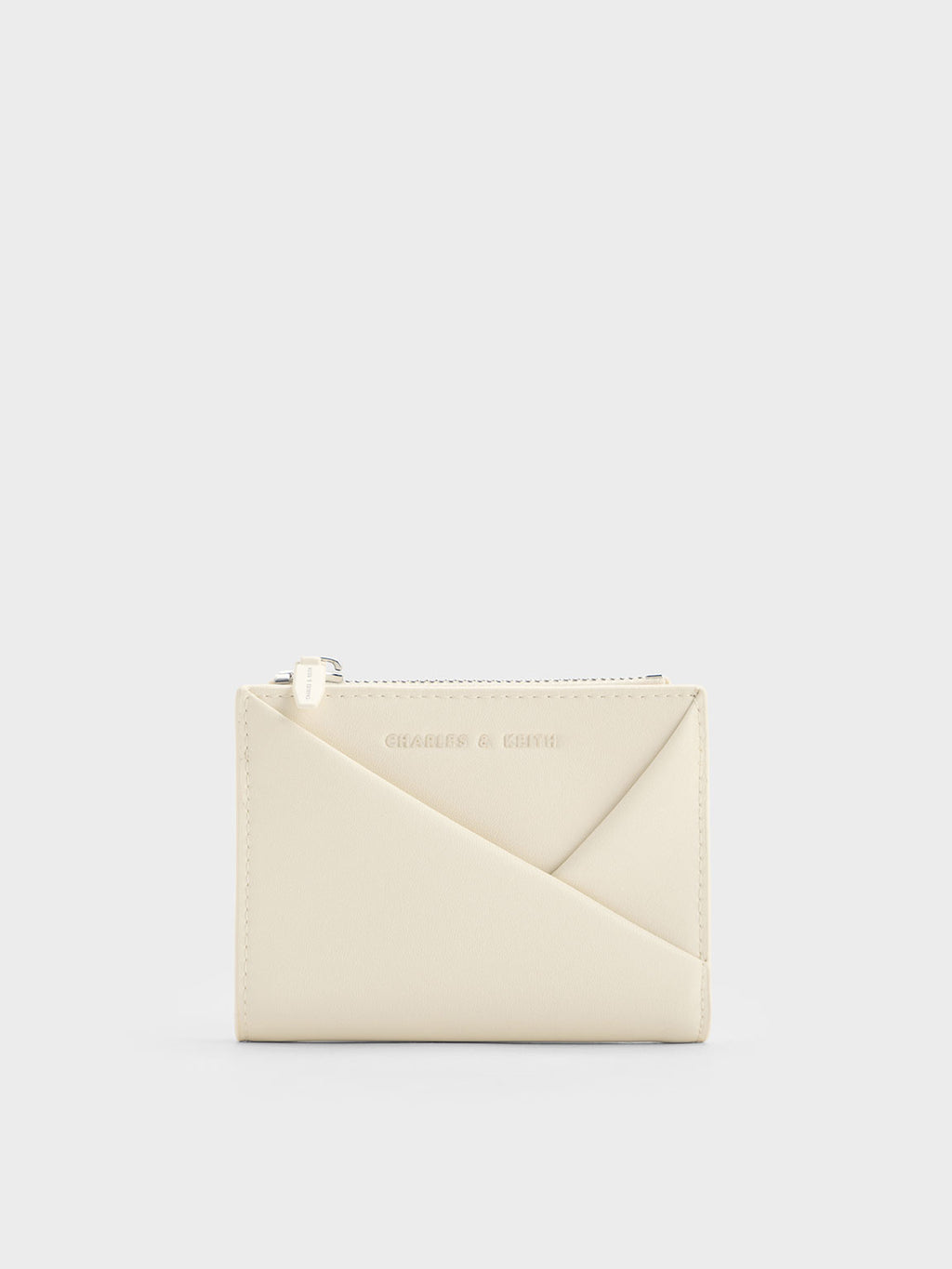 CHARLES AND KEITH midori geometric top zip wallet