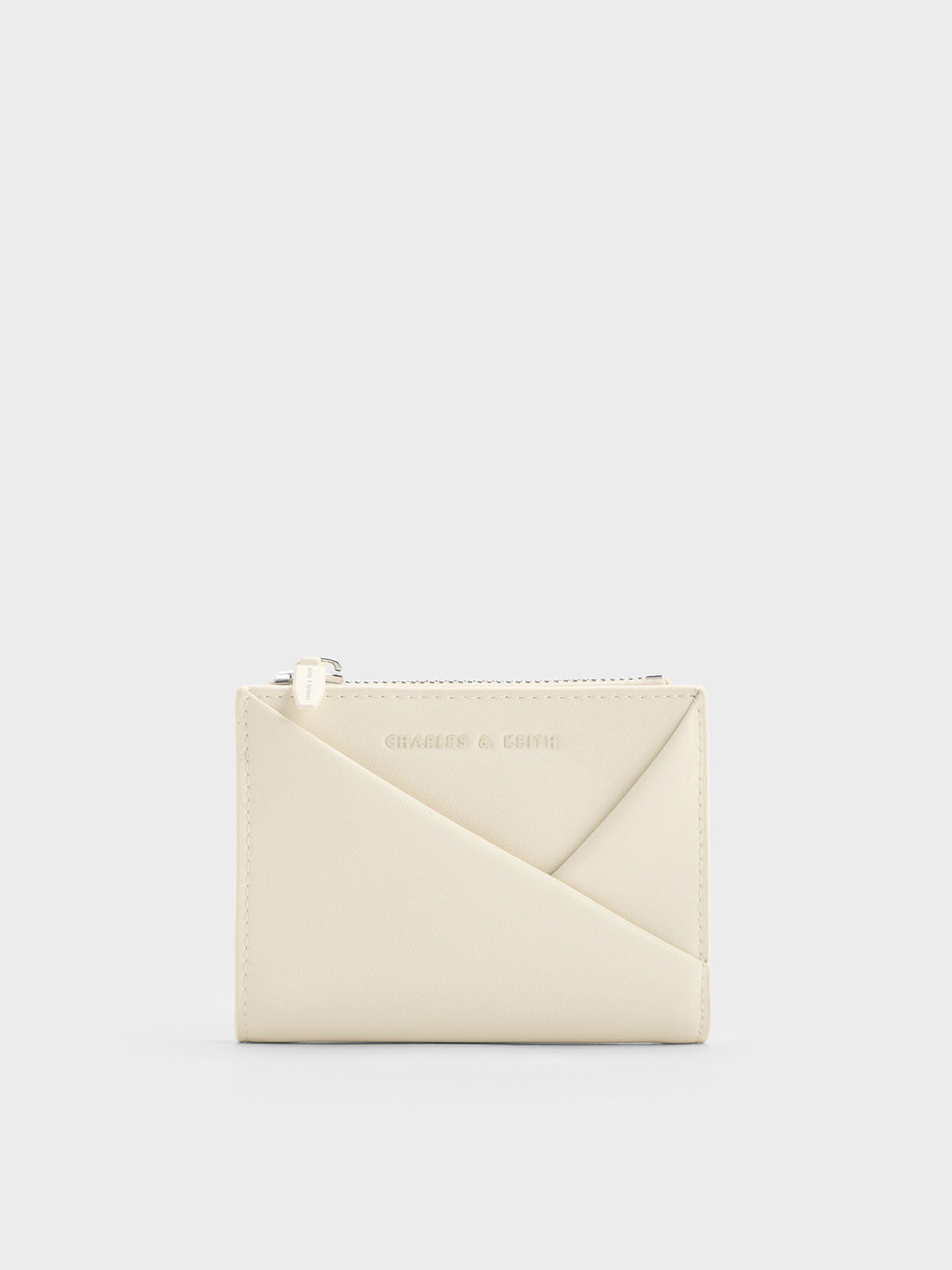CHARLES AND KEITH midori geometric top zip wallet