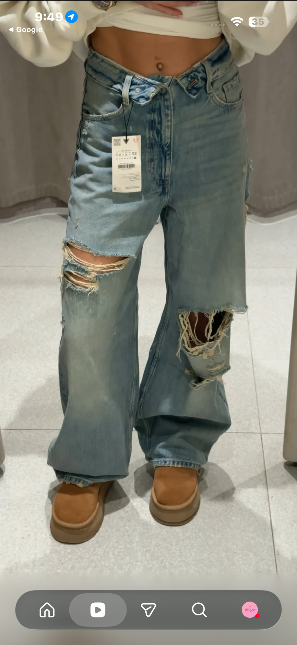 ZARA RIPPED DENIM