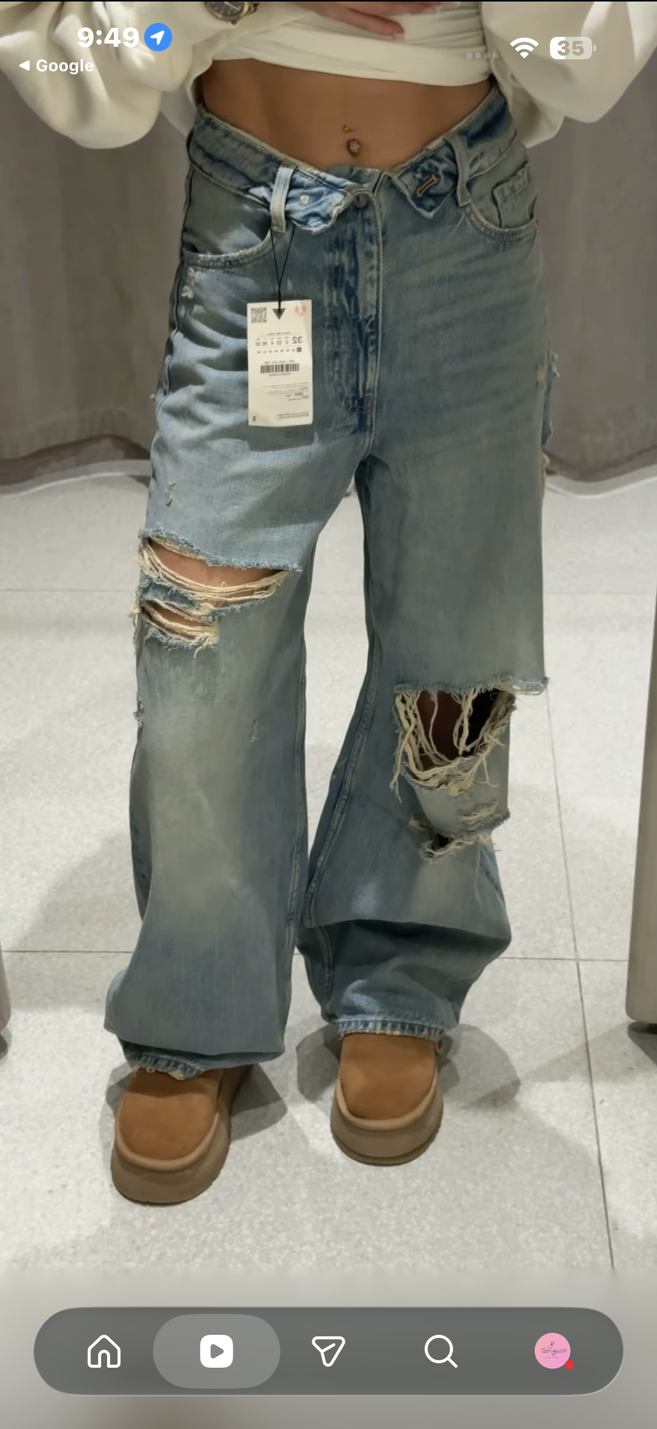 ZARA RIPPED DENIM