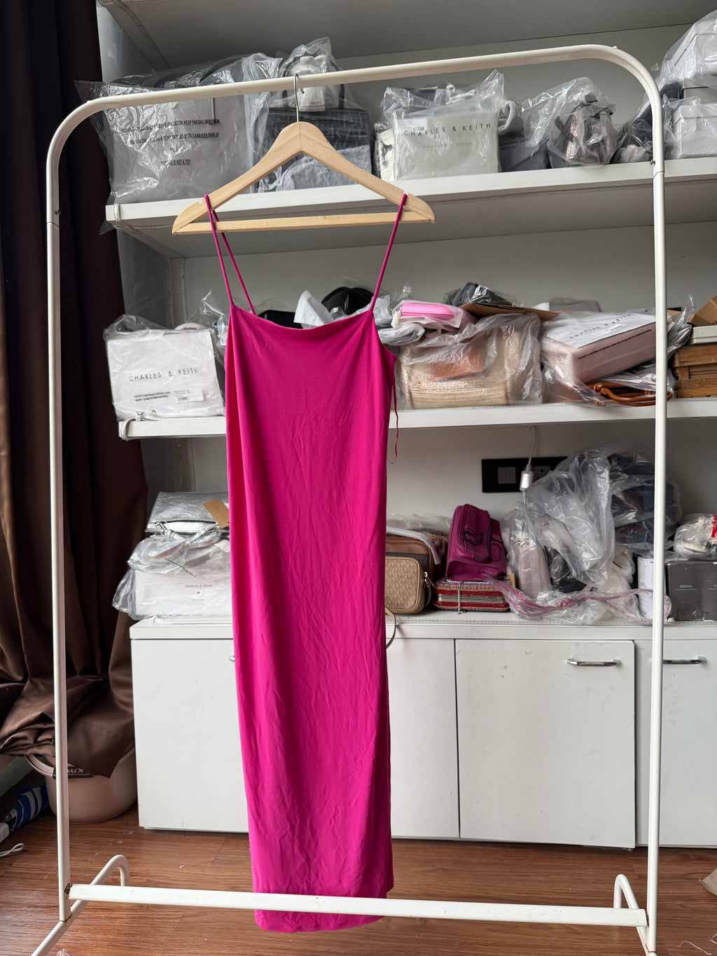 Zara magenta midi