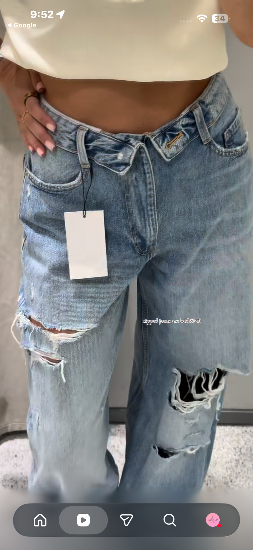 ZARA RIPPED DENIM