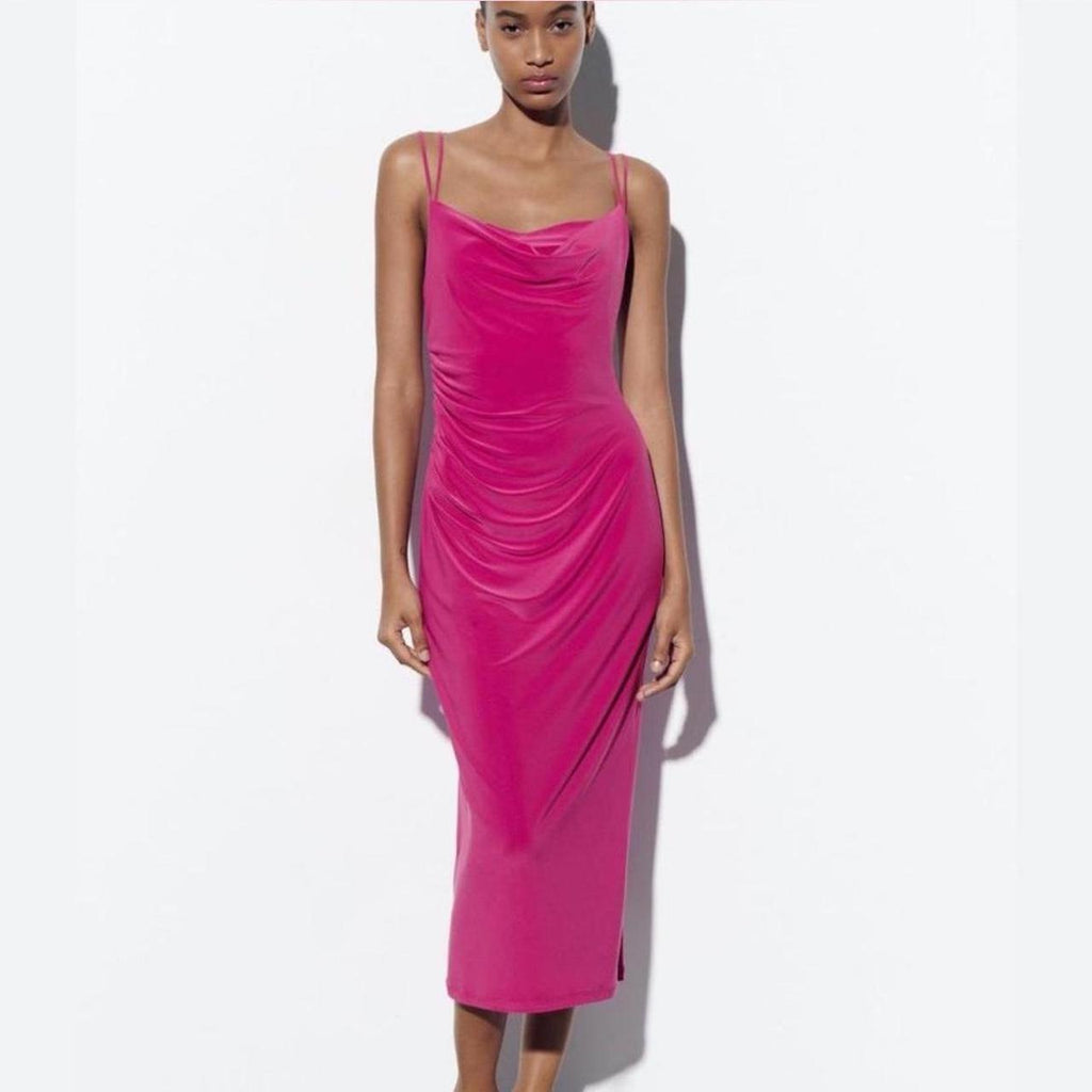Zara magenta midi