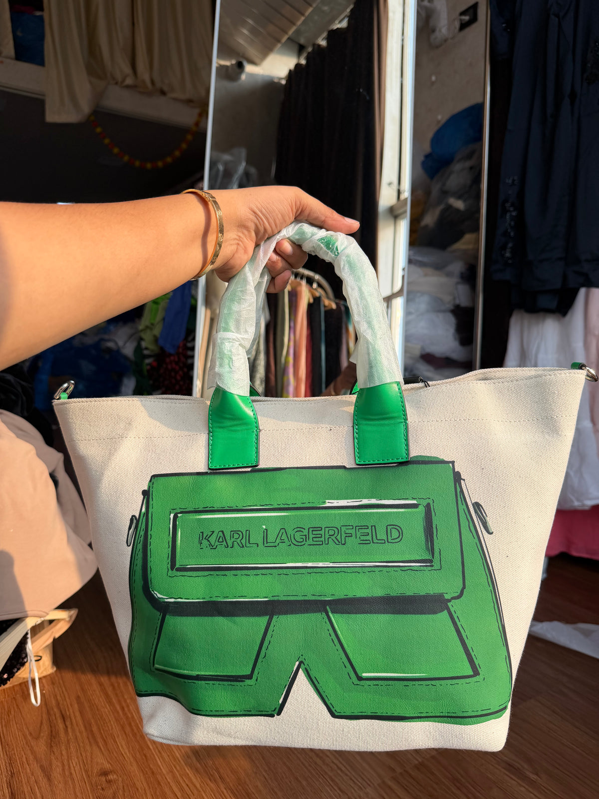 KARL LAGERFIELD CANVAS TOTE