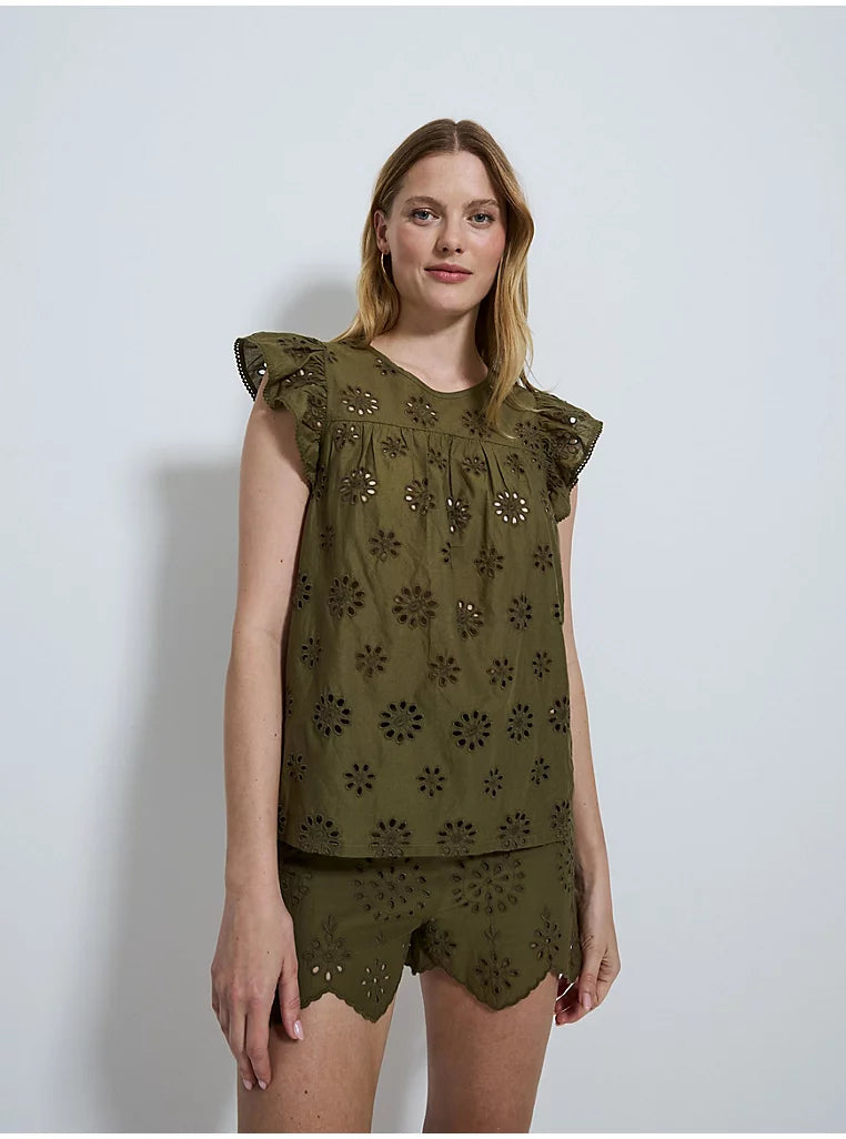 GEORGE EYELET TOP