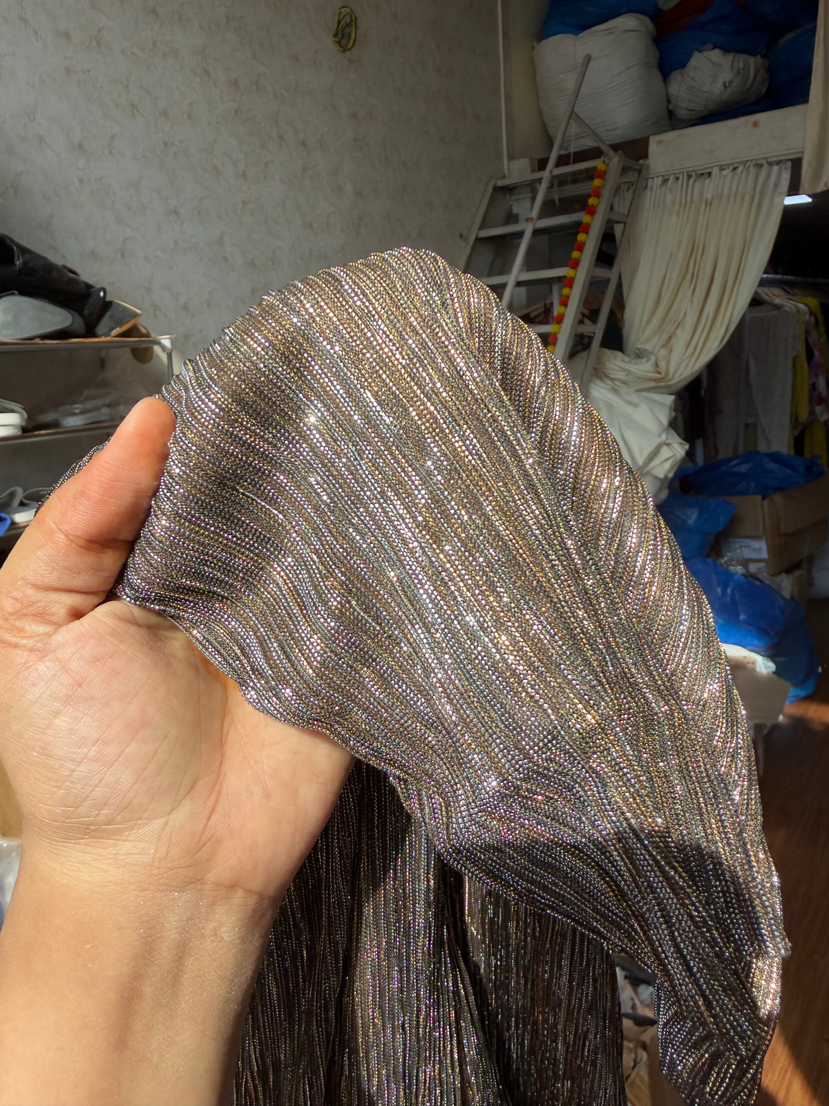 KIABI METALLIC PANT WITH LINING
