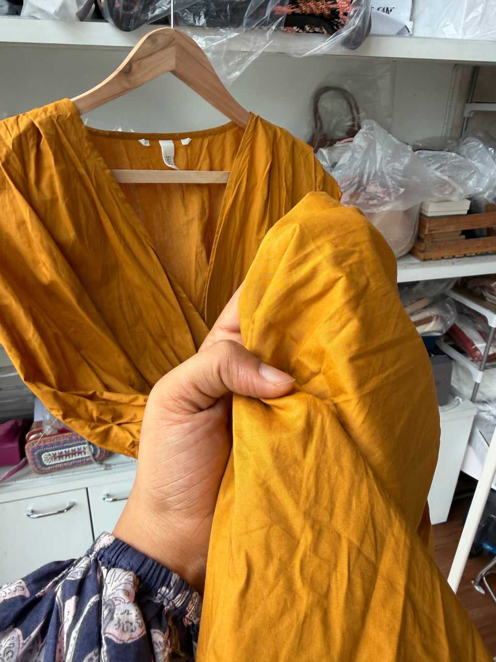 H&M mustard yellow dress