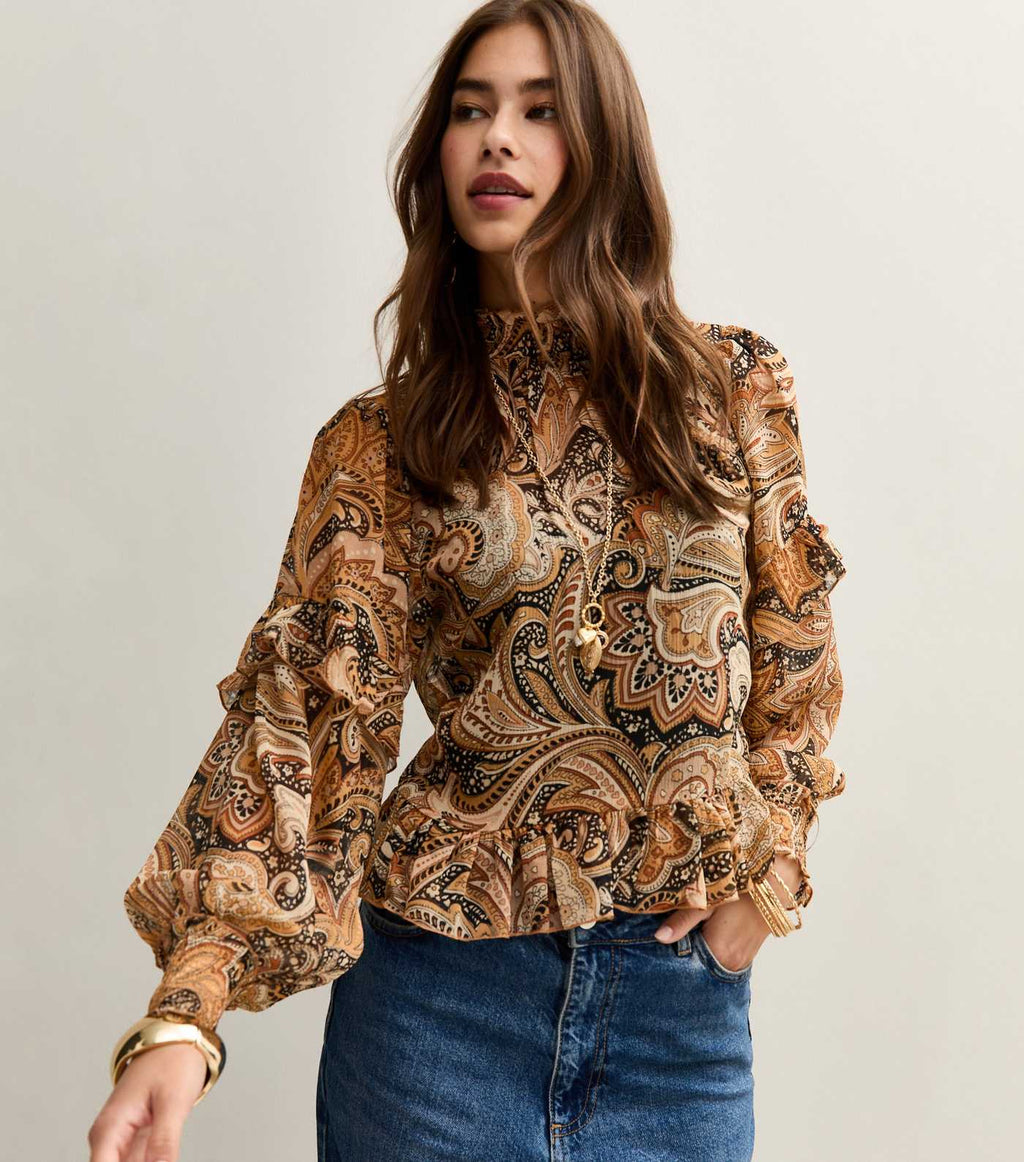 SHEER TOP- MANGO /BOOHOO