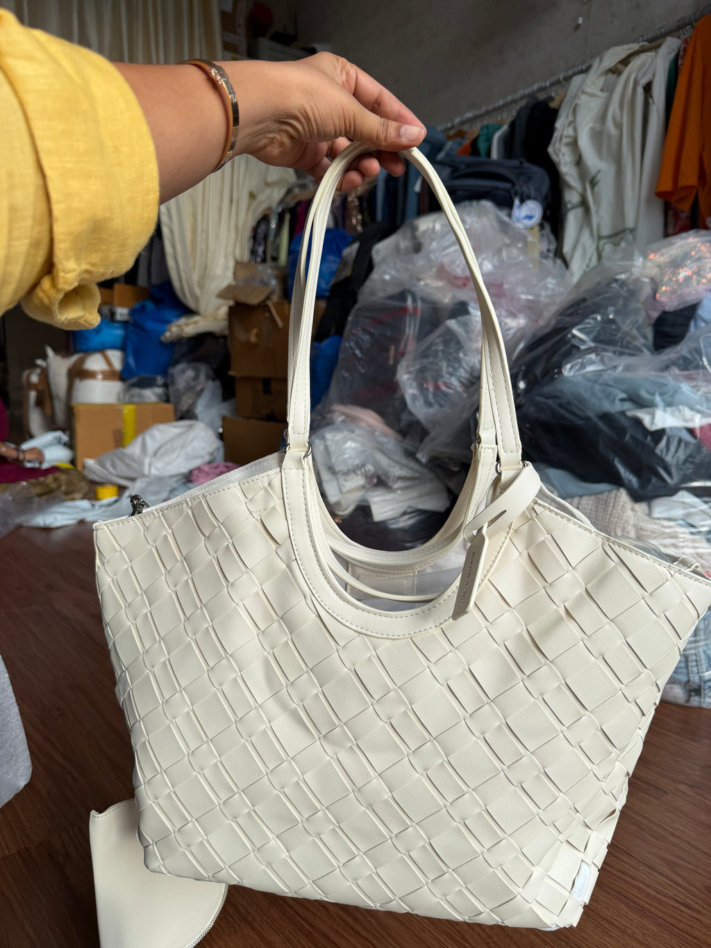 CHARLES AND KEITH IVETTE WOVEN TOTE