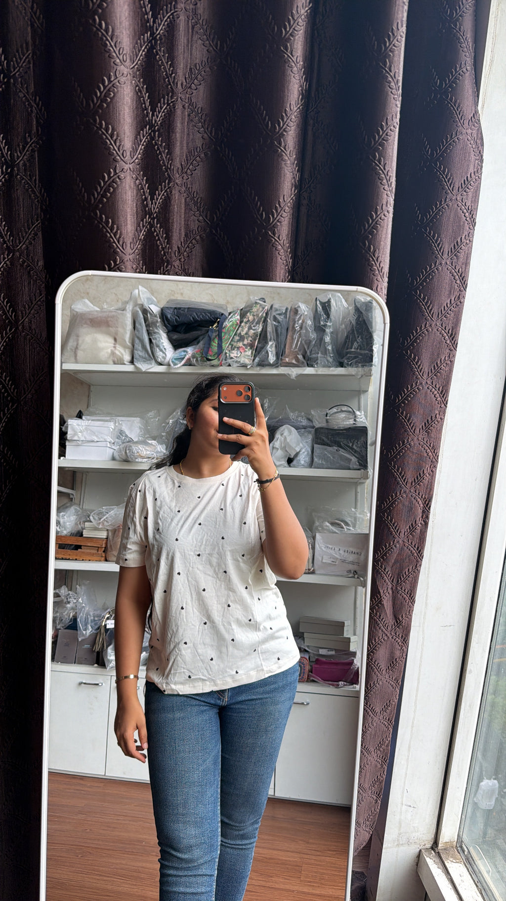H&M NIGHT SET HEART PRINT