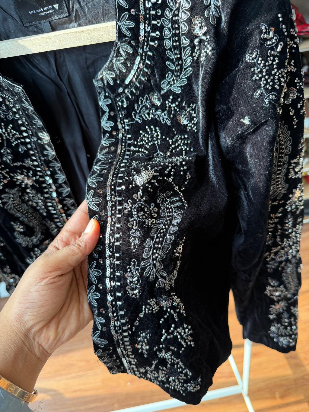 Zara velvet shrug