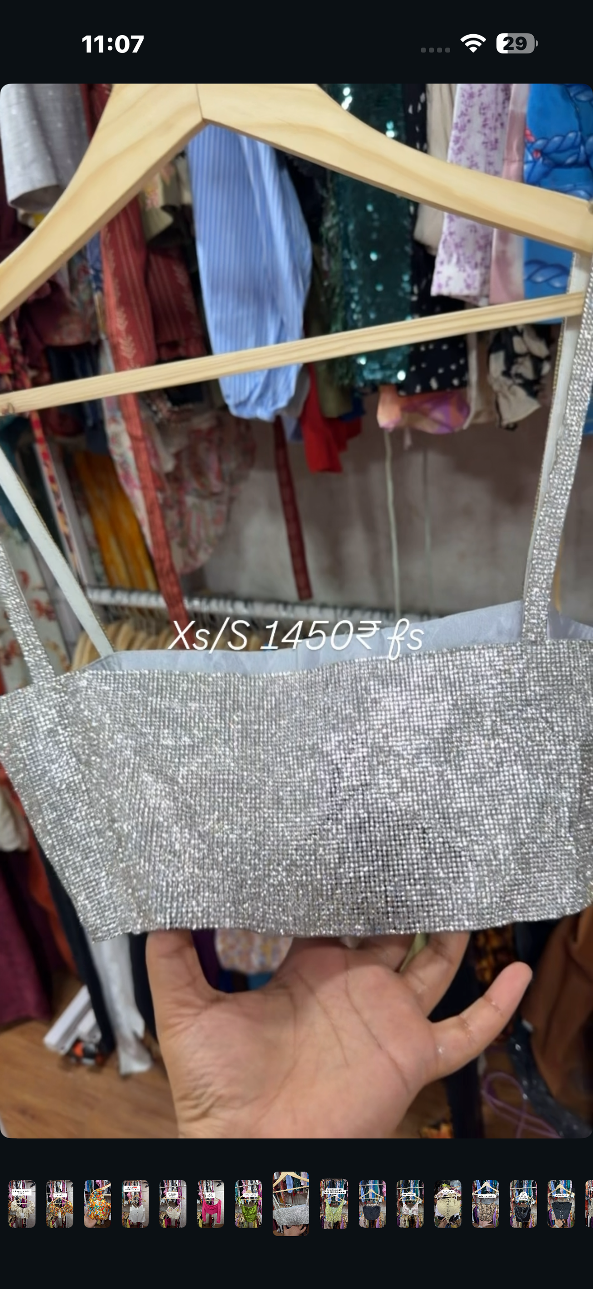 WHITE FOX rhinestone top