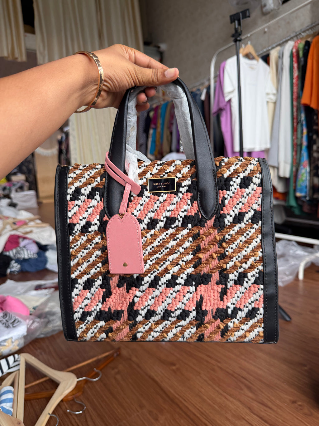 KATE SPADE Manhattan Plaid SMALL Tote Bag