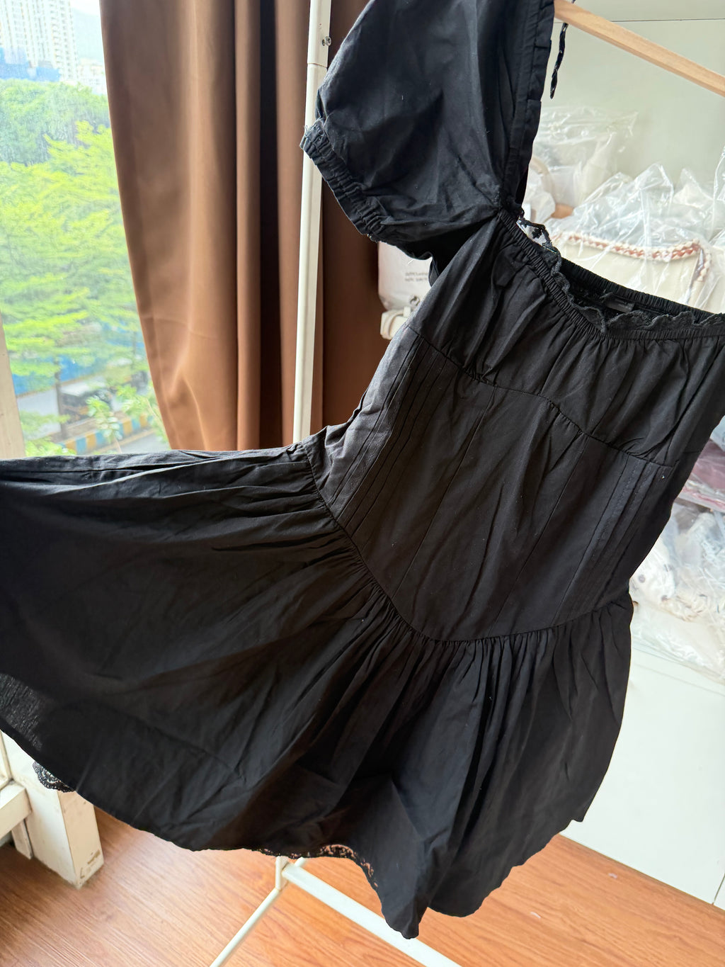 ZARA CORSET DRESS poplin