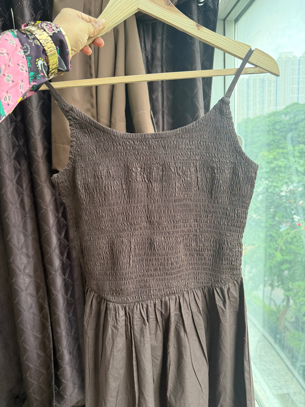 AMELIA SMOKEY BROWN DRESS