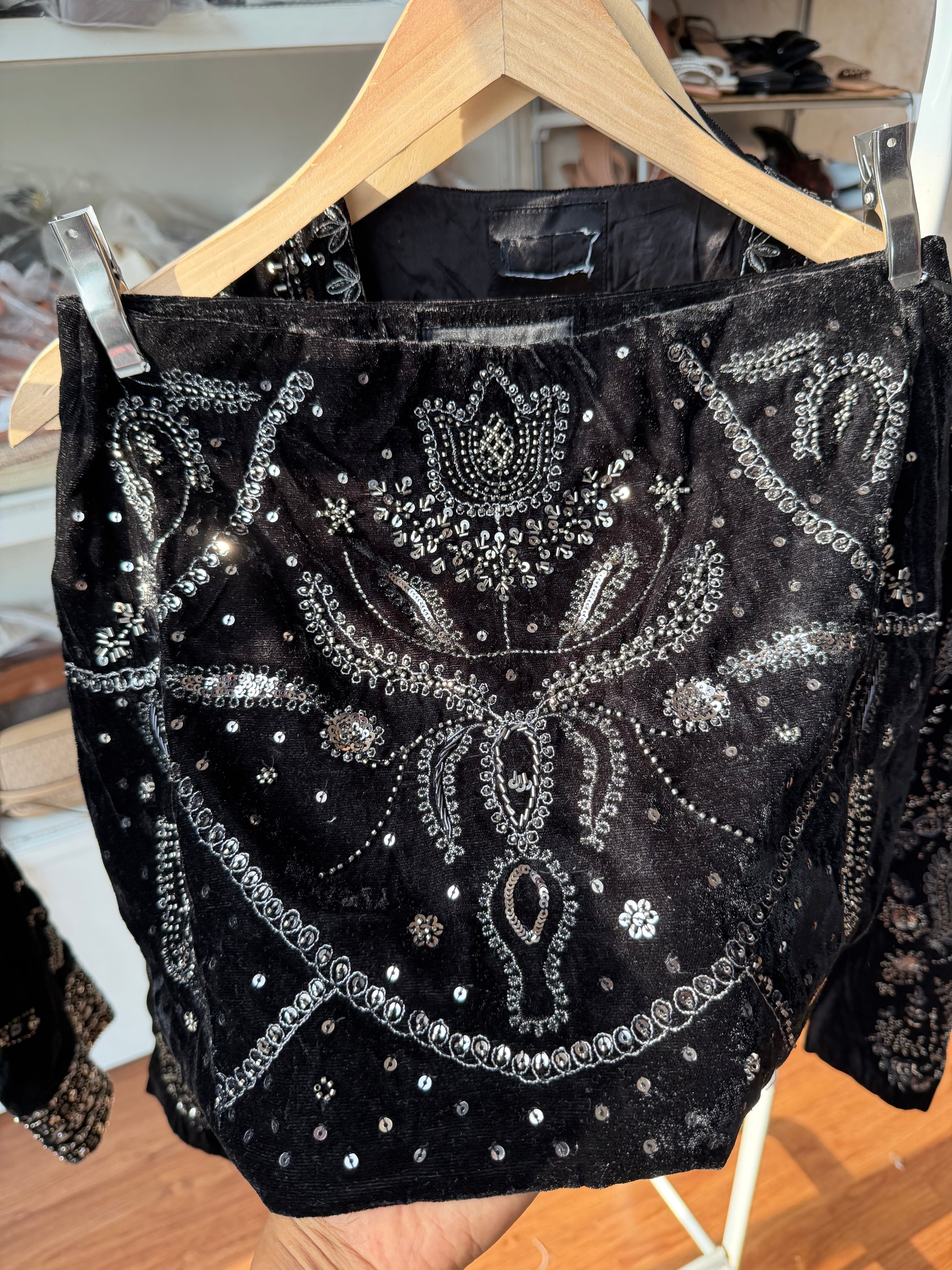 Zara velvet skirt