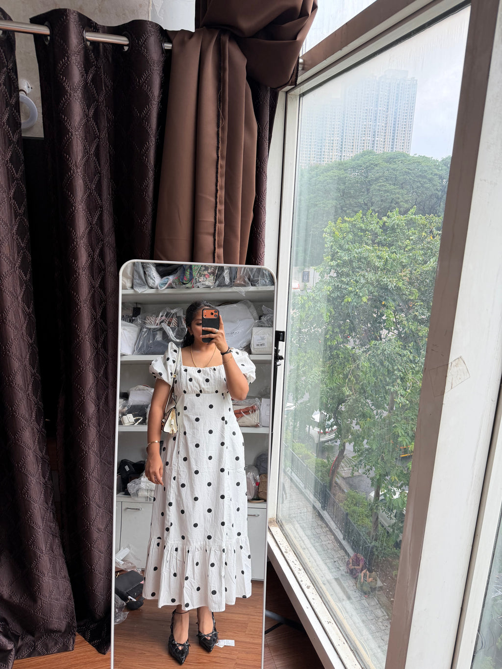POLKA DOT COTTON DRESS