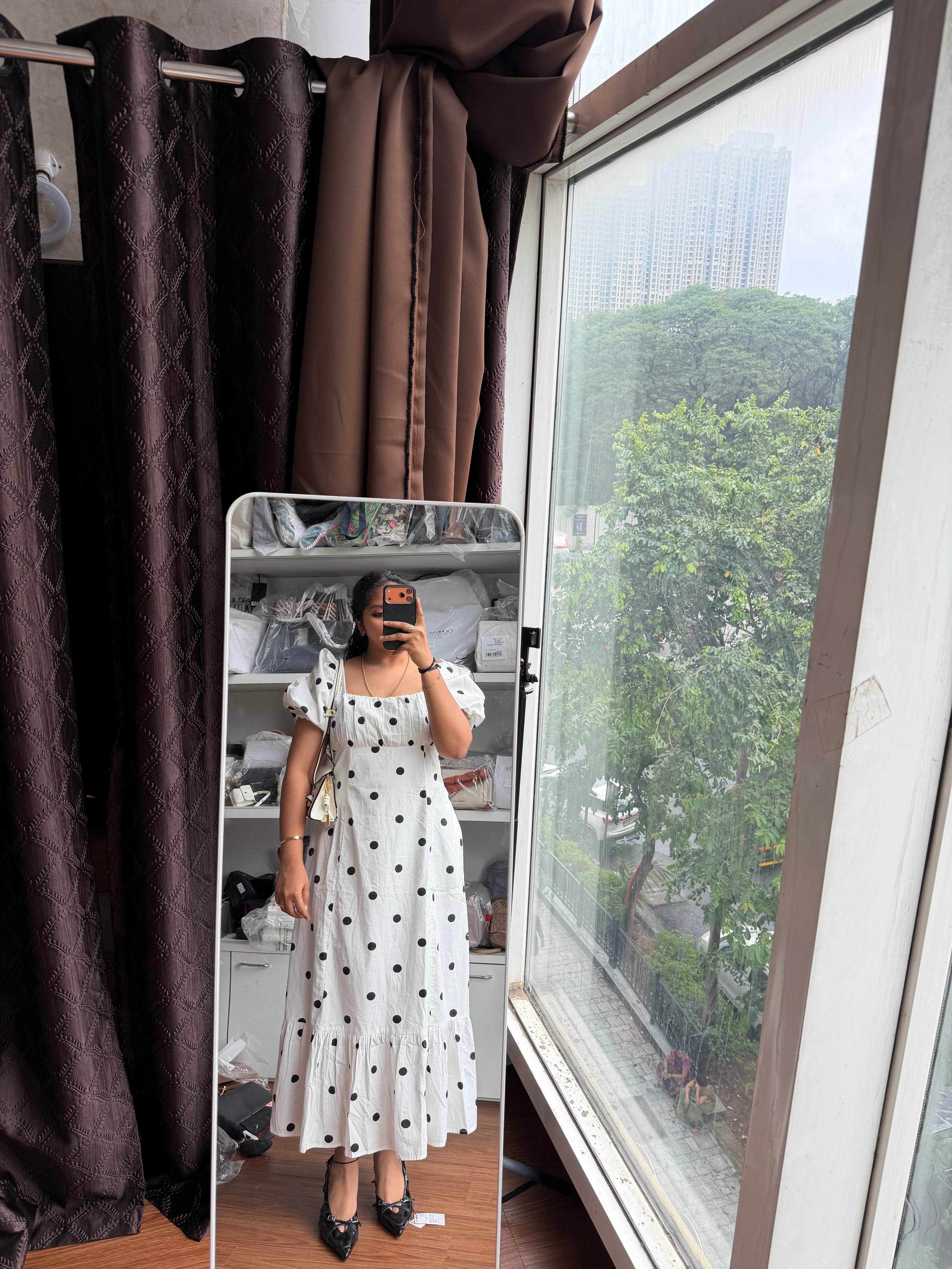 POLKA DOT COTTON DRESS