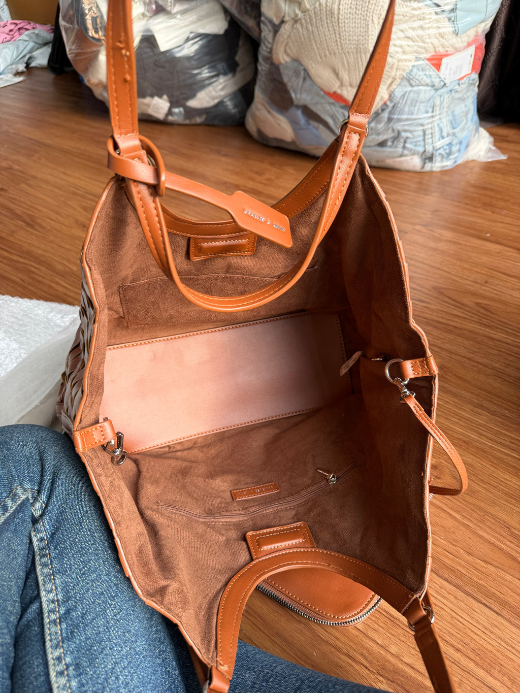 CHARLES AND KEITH IVETTE WOVEN TOTE