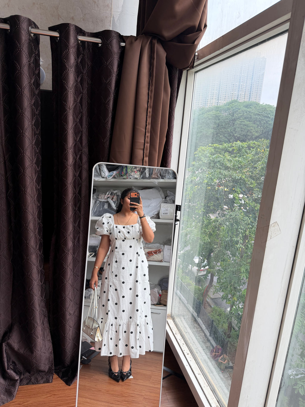 POLKA DOT COTTON DRESS