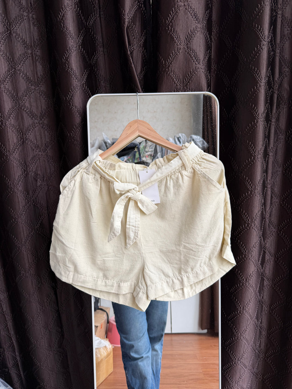 MANGO LINEN SHORTS
