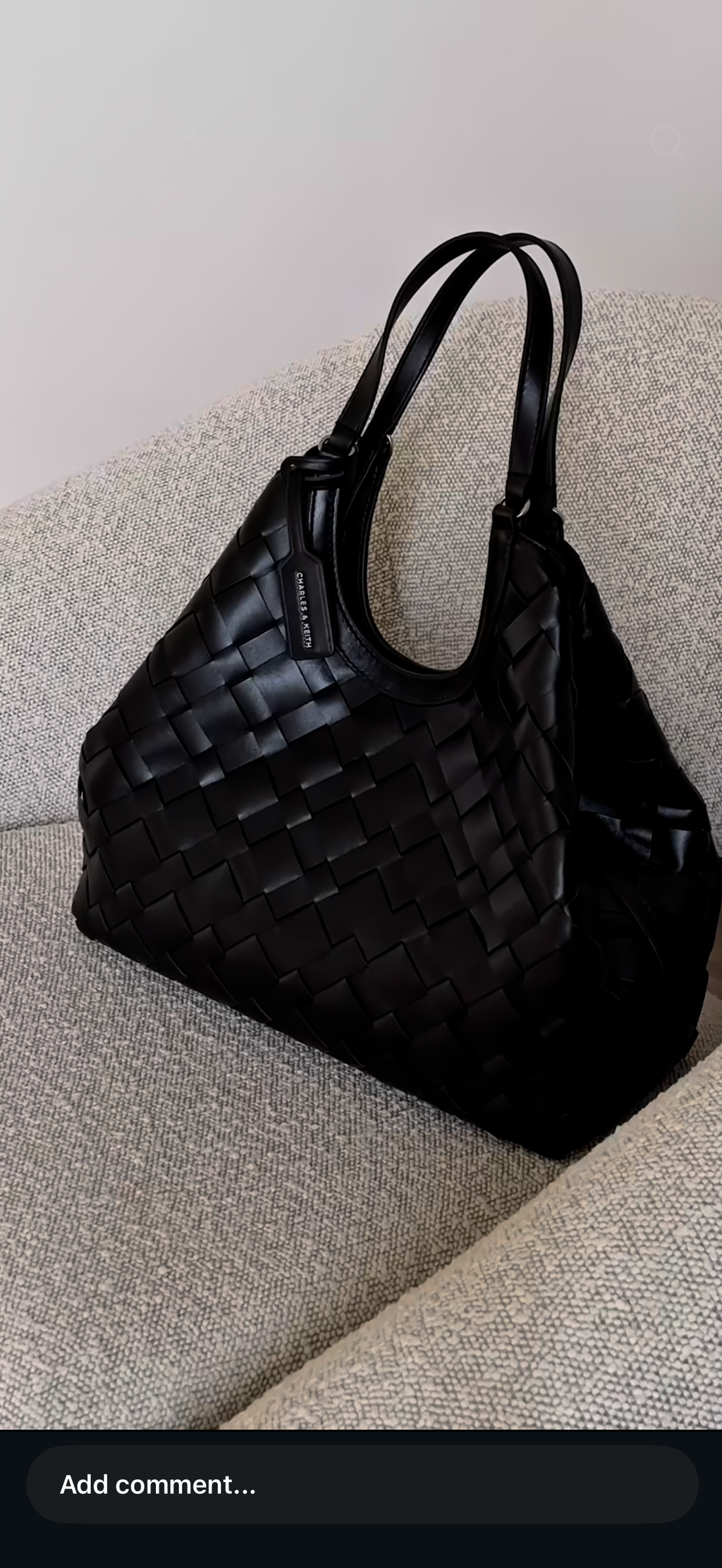 CHARLES AND KEITH IVETTE WOVEN TOTE