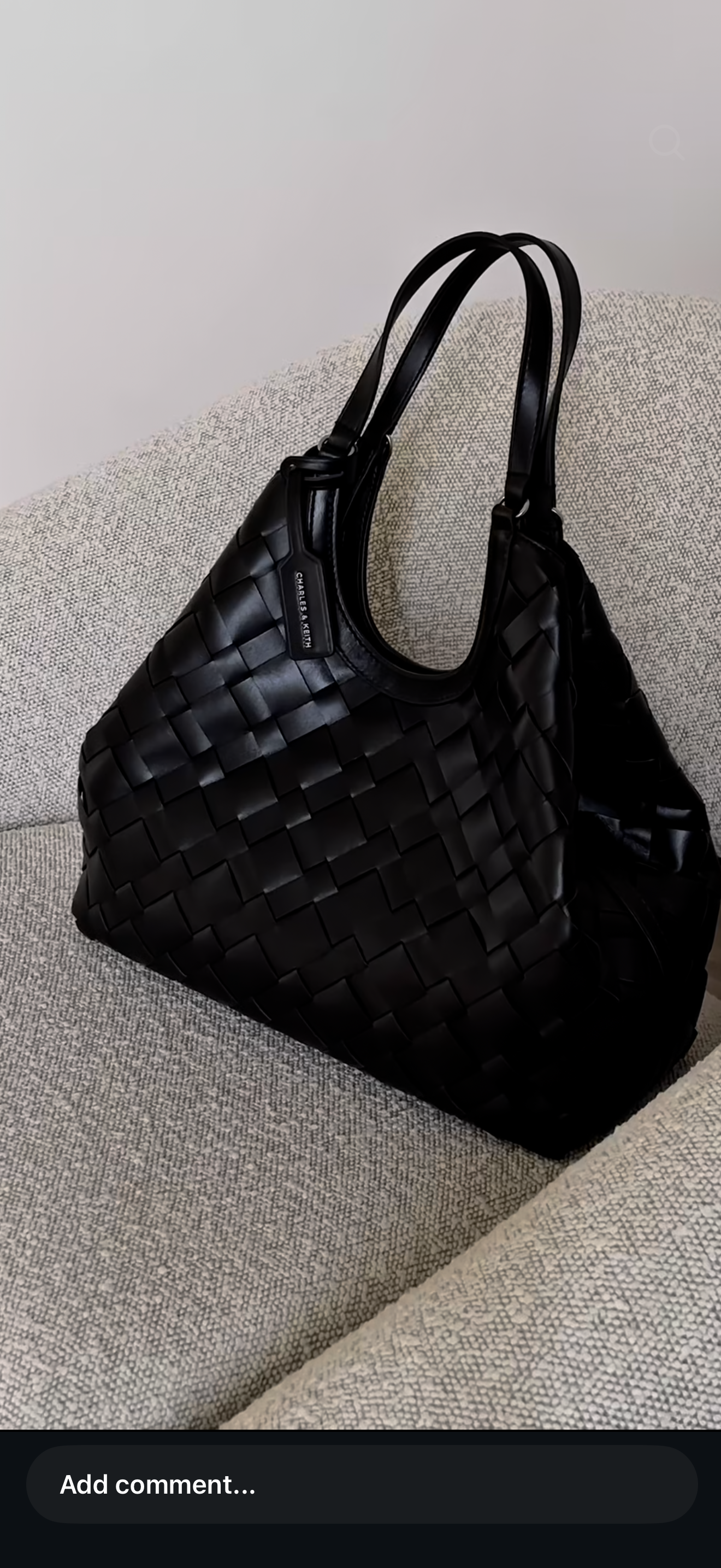 CHARLES AND KEITH IVETTE WOVEN TOTE