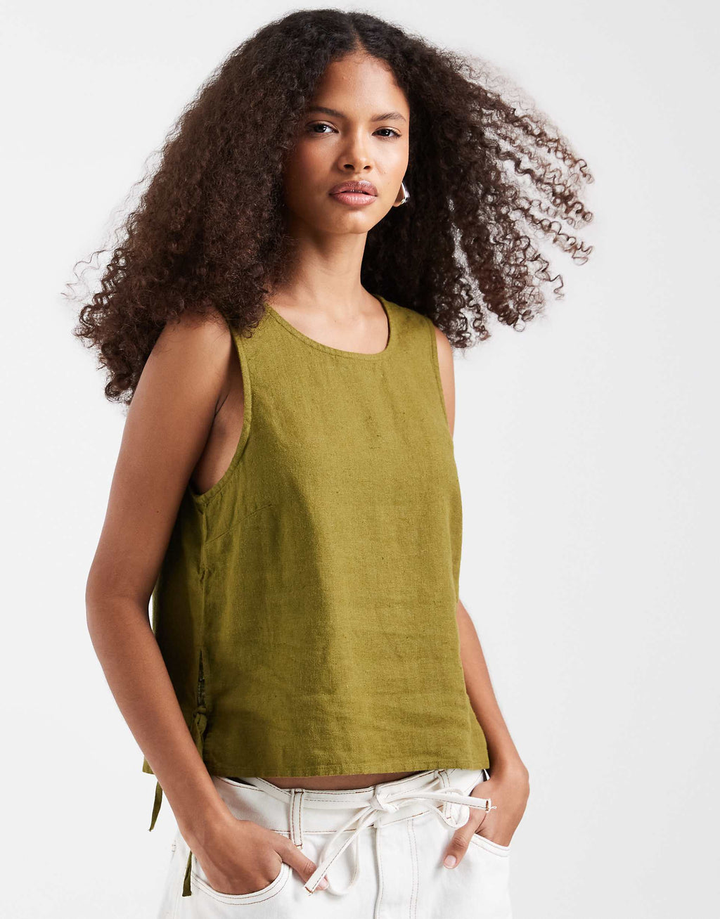 RIVER ISLAND LINEN BLEND COORD SET