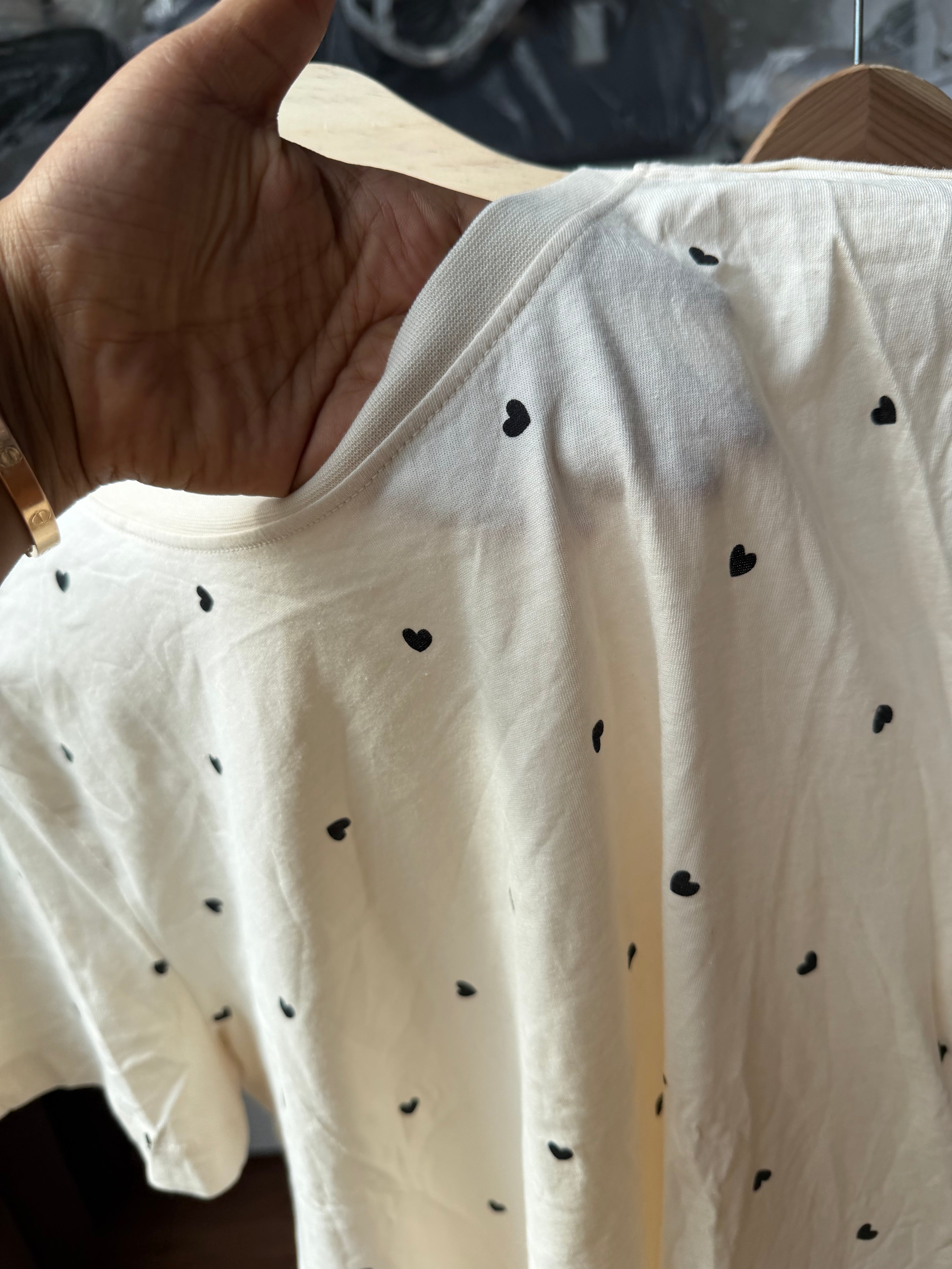H&M NIGHT SET HEART PRINT