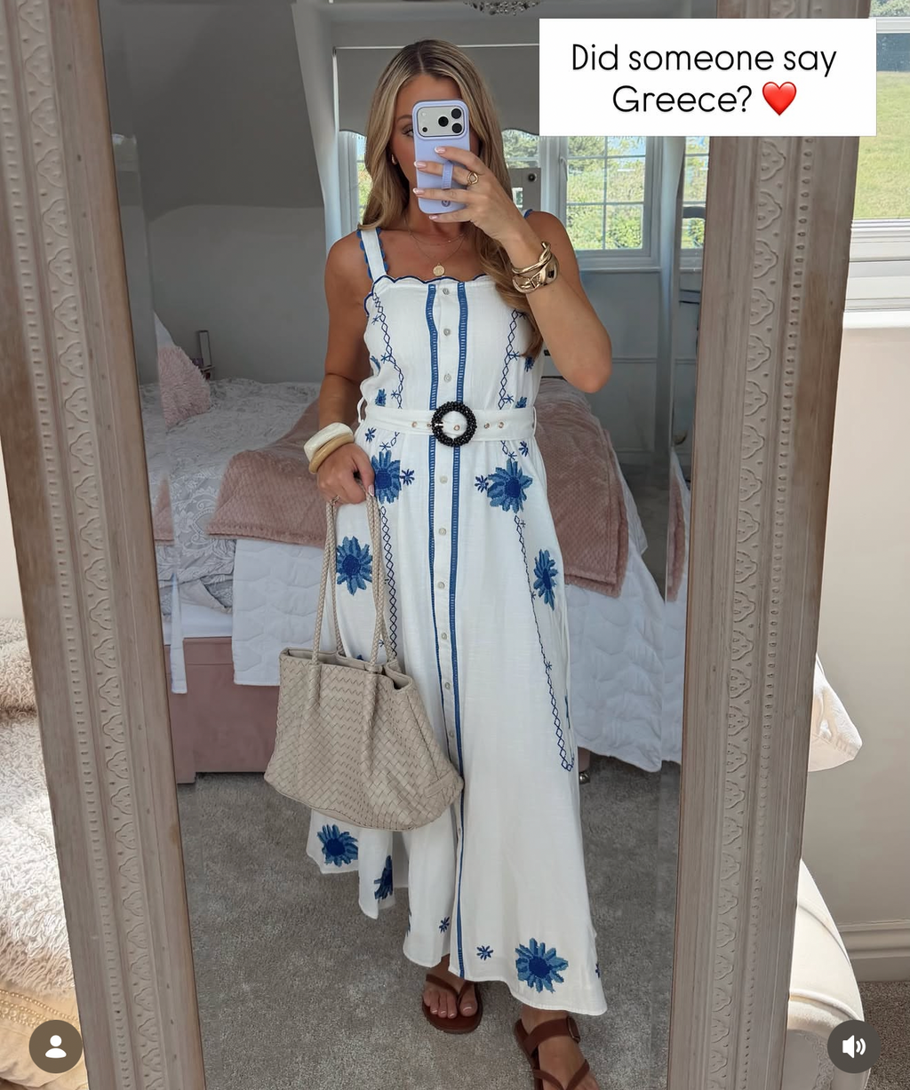 RIVER ISLAND EMBROIDERED DRESS