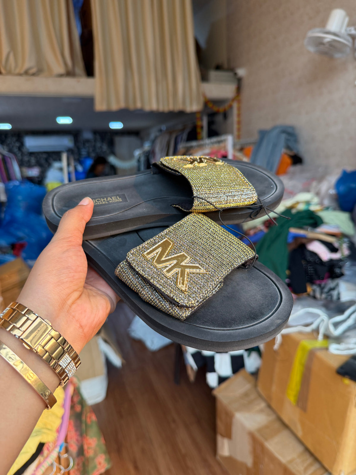 Michael kors shimmer flats