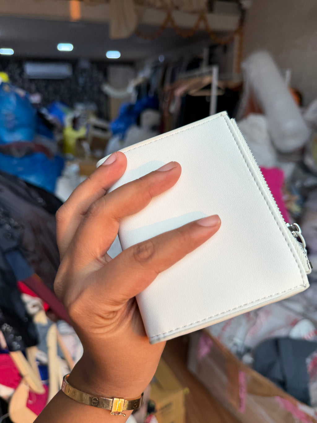 CHARLES AND KEITH midori geometric top zip wallet